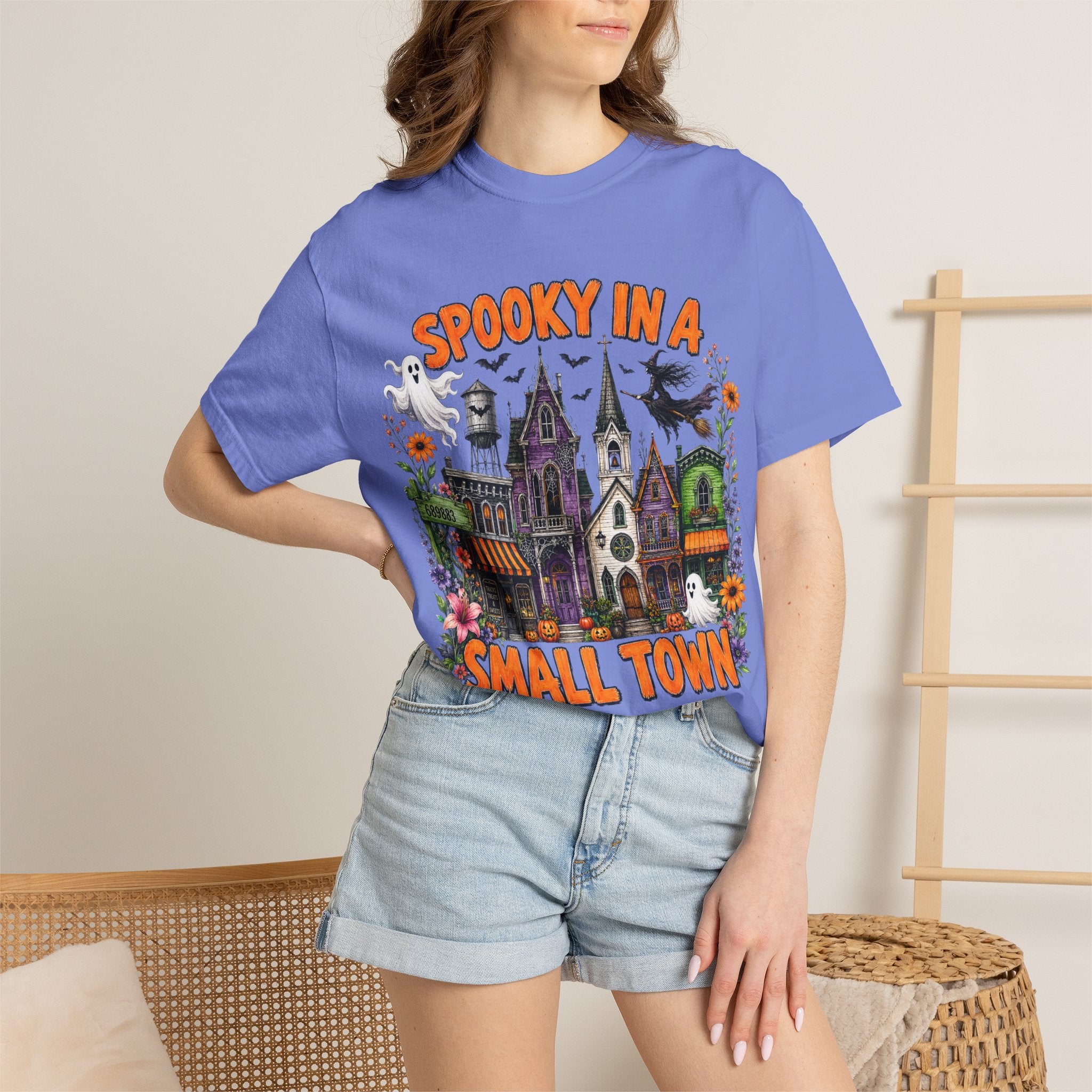 Spooky In A Small Town Tee - Comfort Colors