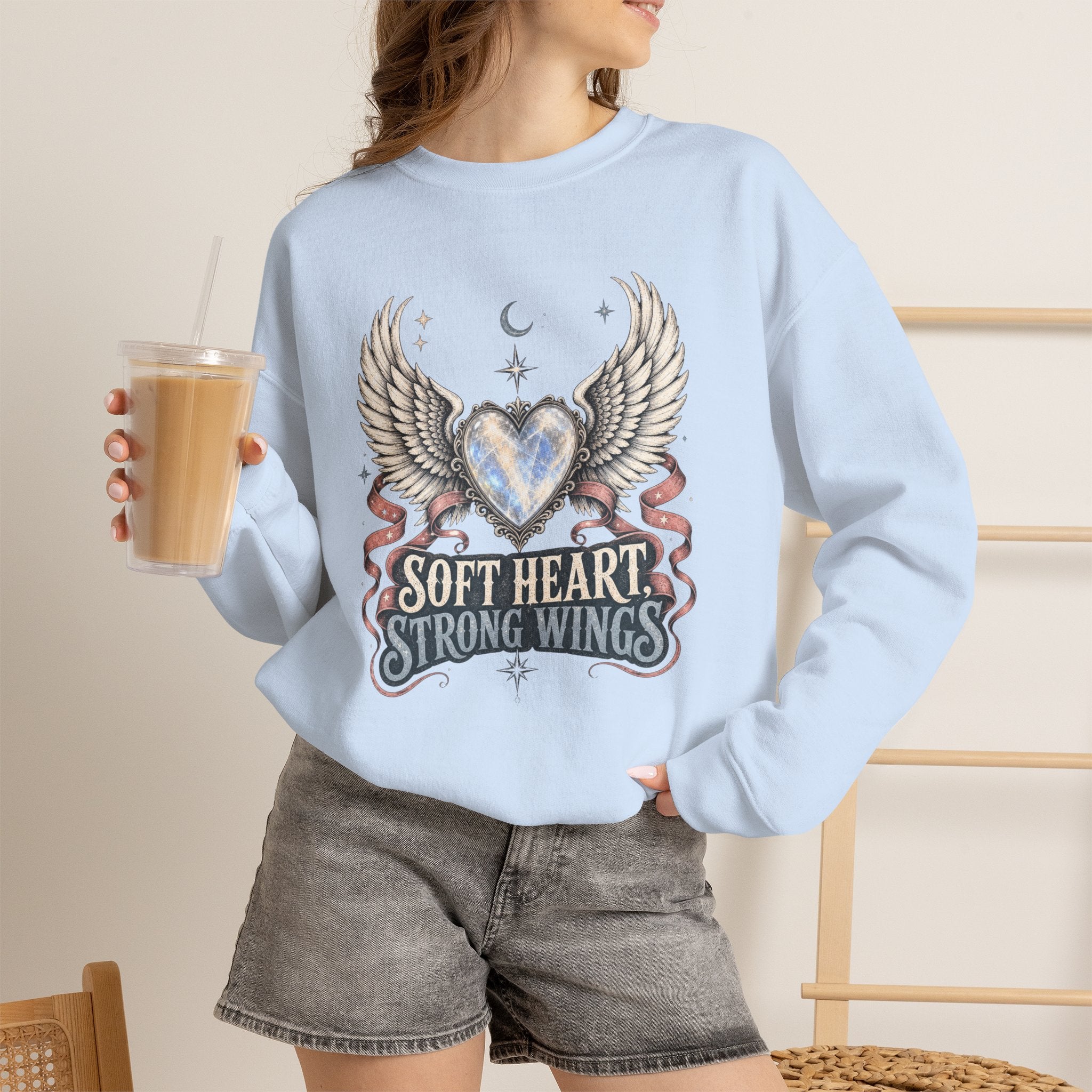 Soft Heart Strong Wings Sweatshirt - Gildan