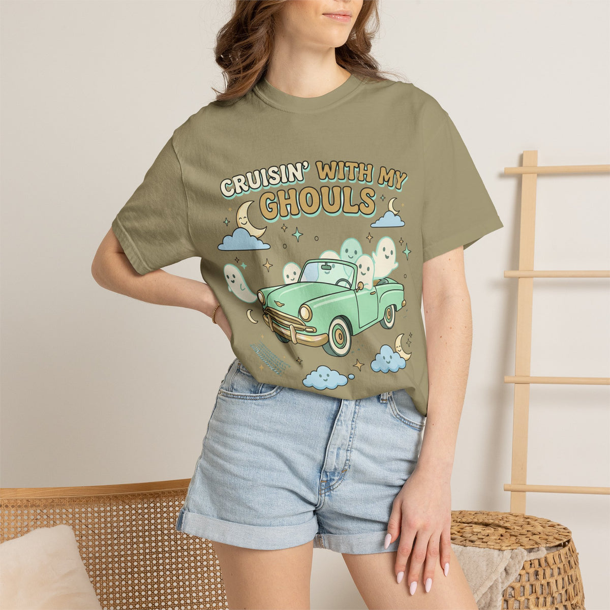 Cruisin' With My Ghouls Tee - Comfort Colors