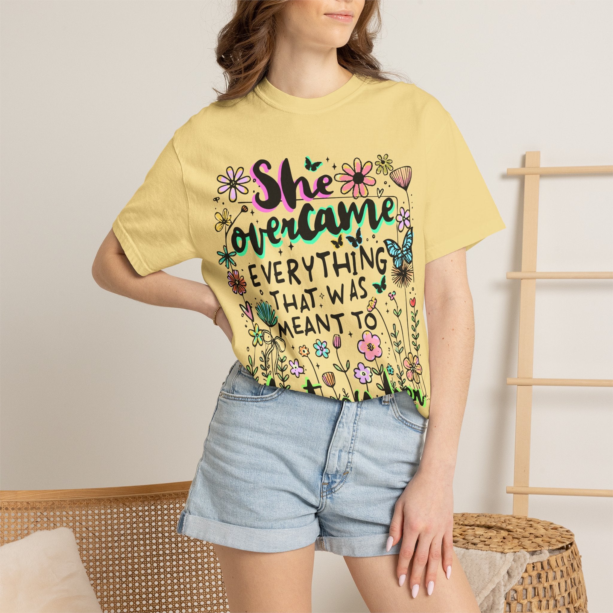 She Overcame Everything Tee - Comfort Colors