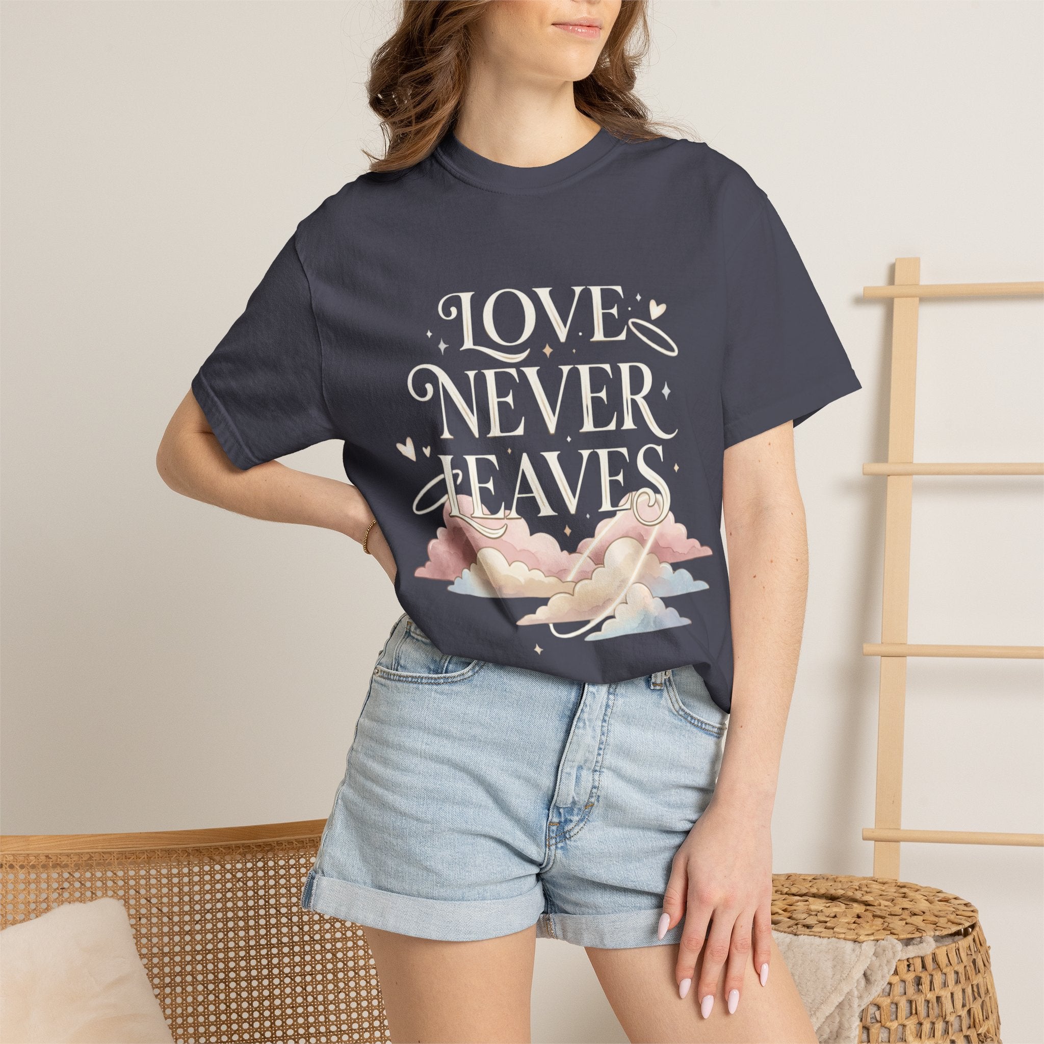 Love Never Leaves Tee - Comfort Colors