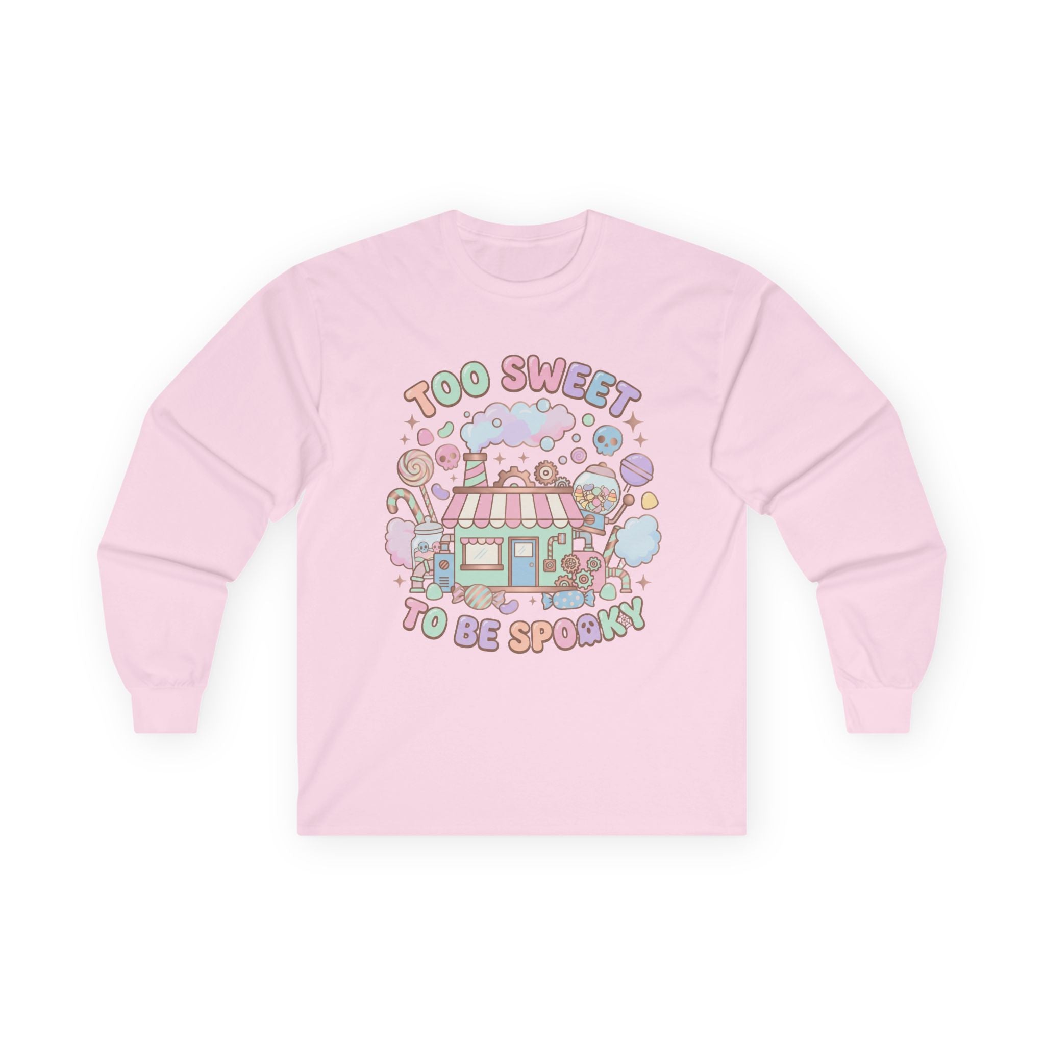 Too Sweet To Be Spooky Long Sleeve Tee - Gildan