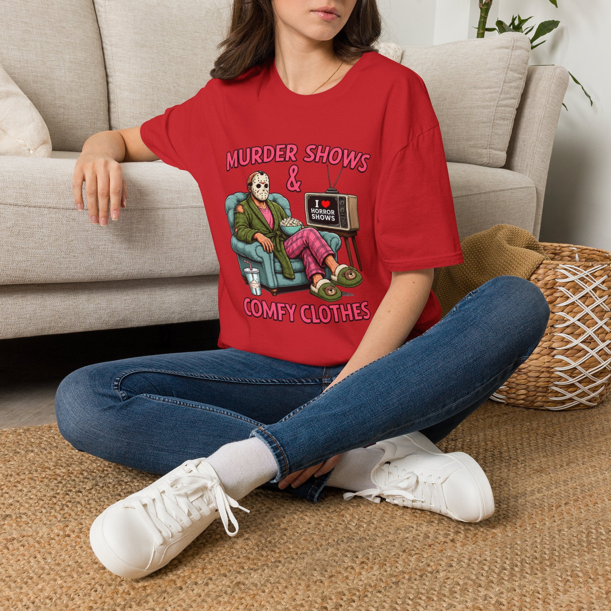 Murder Shows and Comfy Clothes Tee- Gildan
