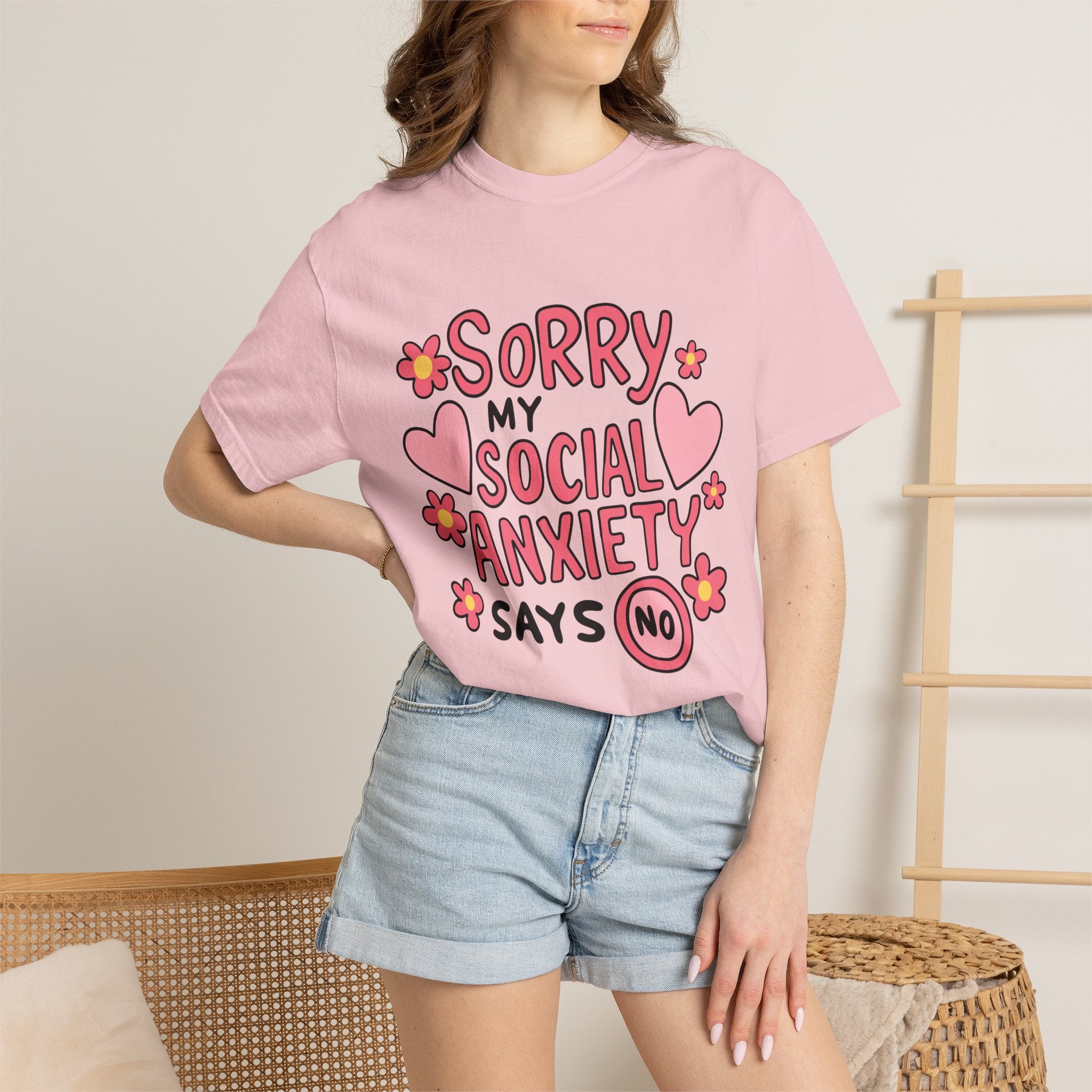My Social Anxiety Says No Tee - Comfort Colors