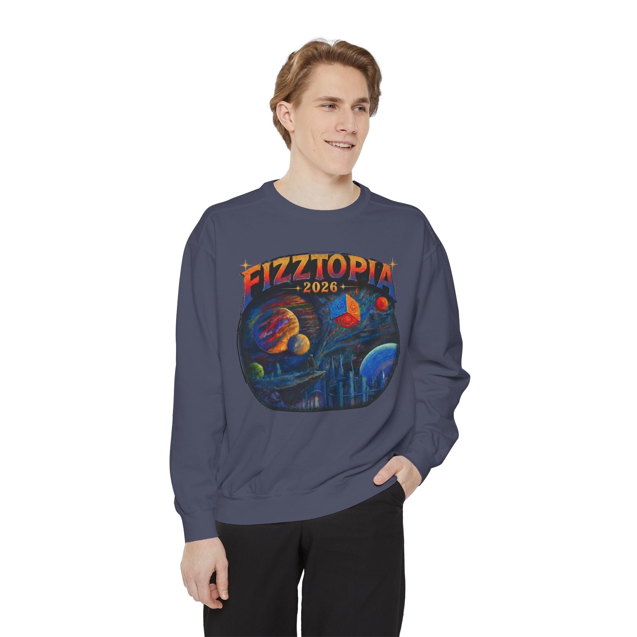 Daddy Ring Bomb's Fizztopia Galaxy Sweatshirt - Comfort Colors