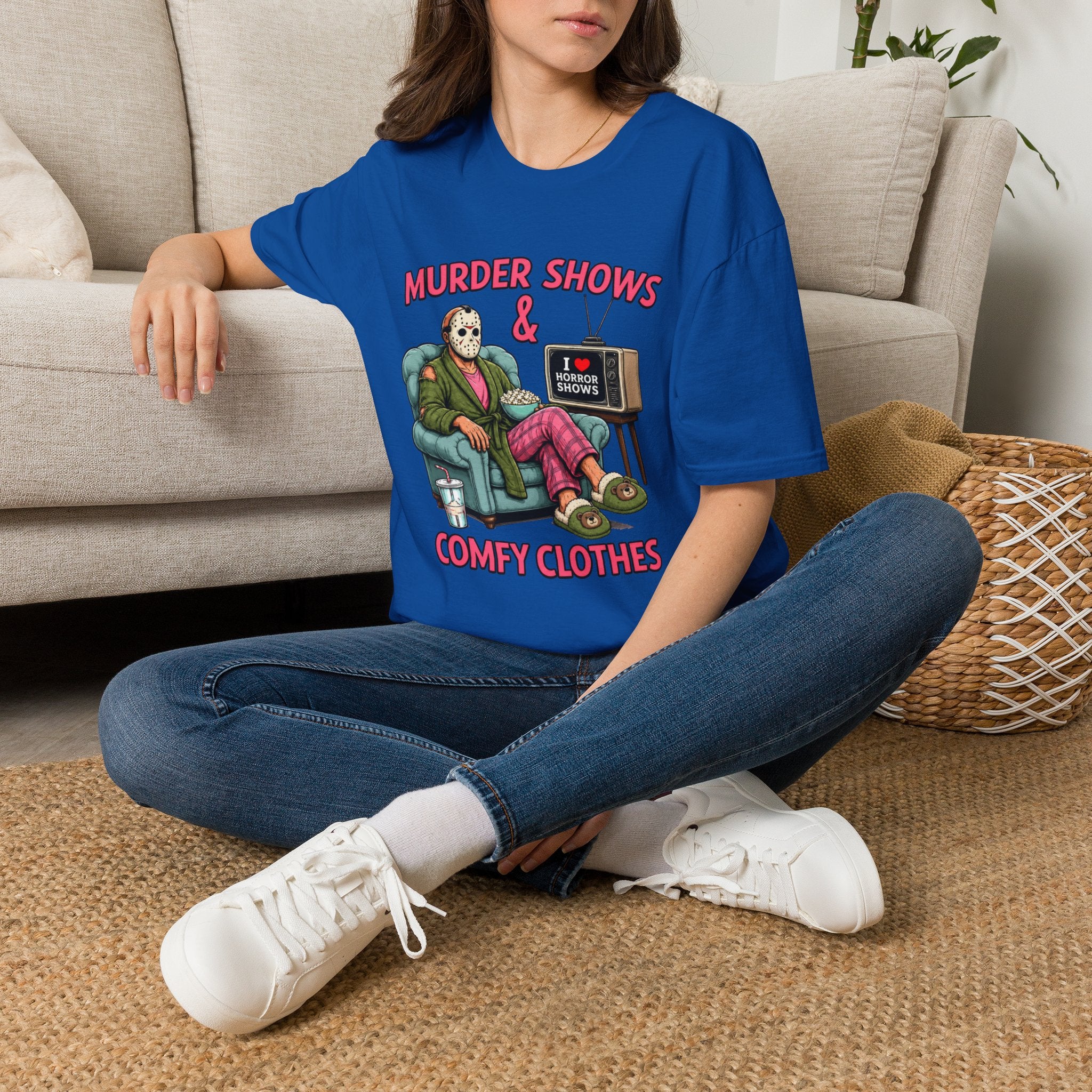 Murder Shows and Comfy Clothes Tee- Gildan