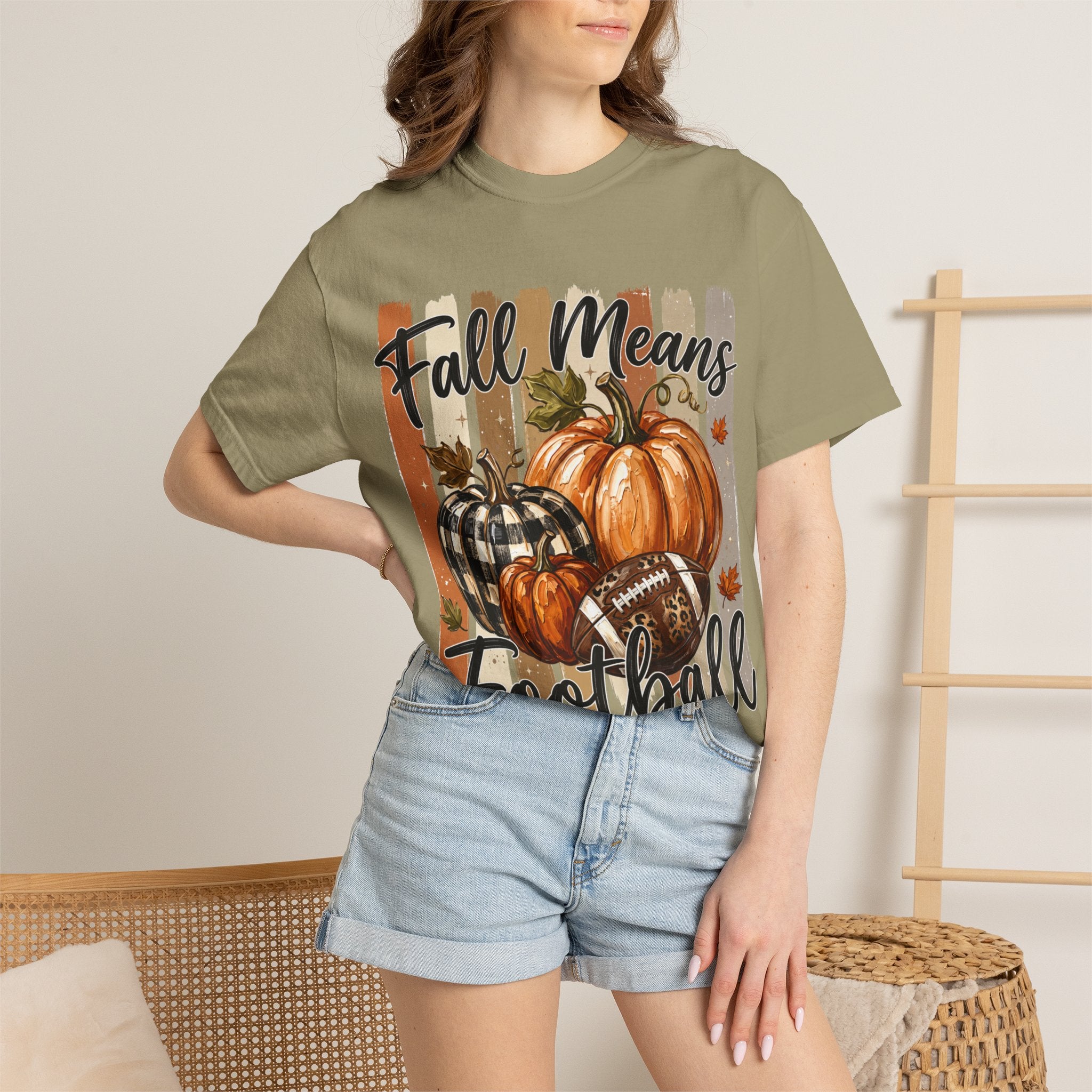 Fall Means Football Tee - Comfort Colors
