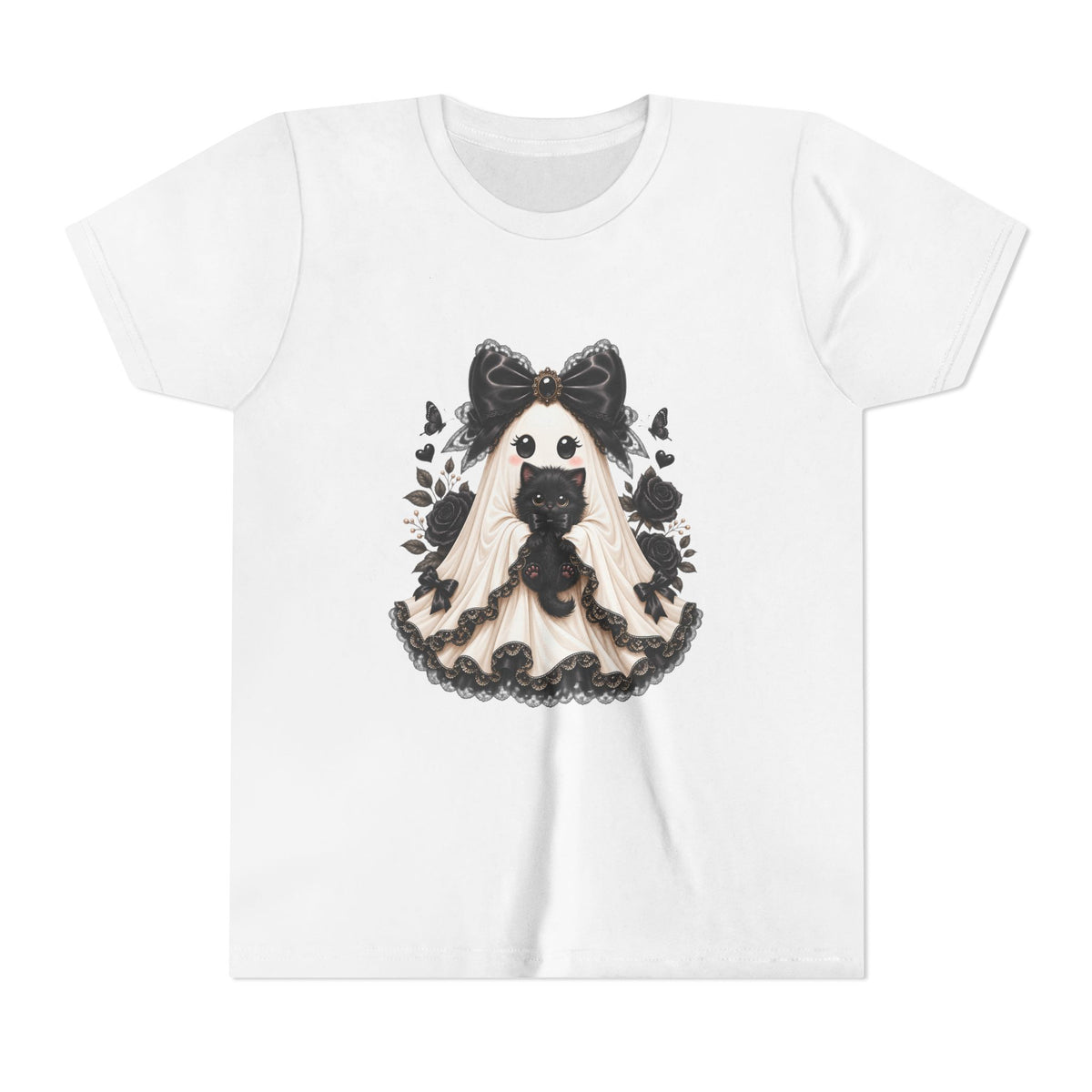 Lace Kitten Ghost Tee - Youth Tee