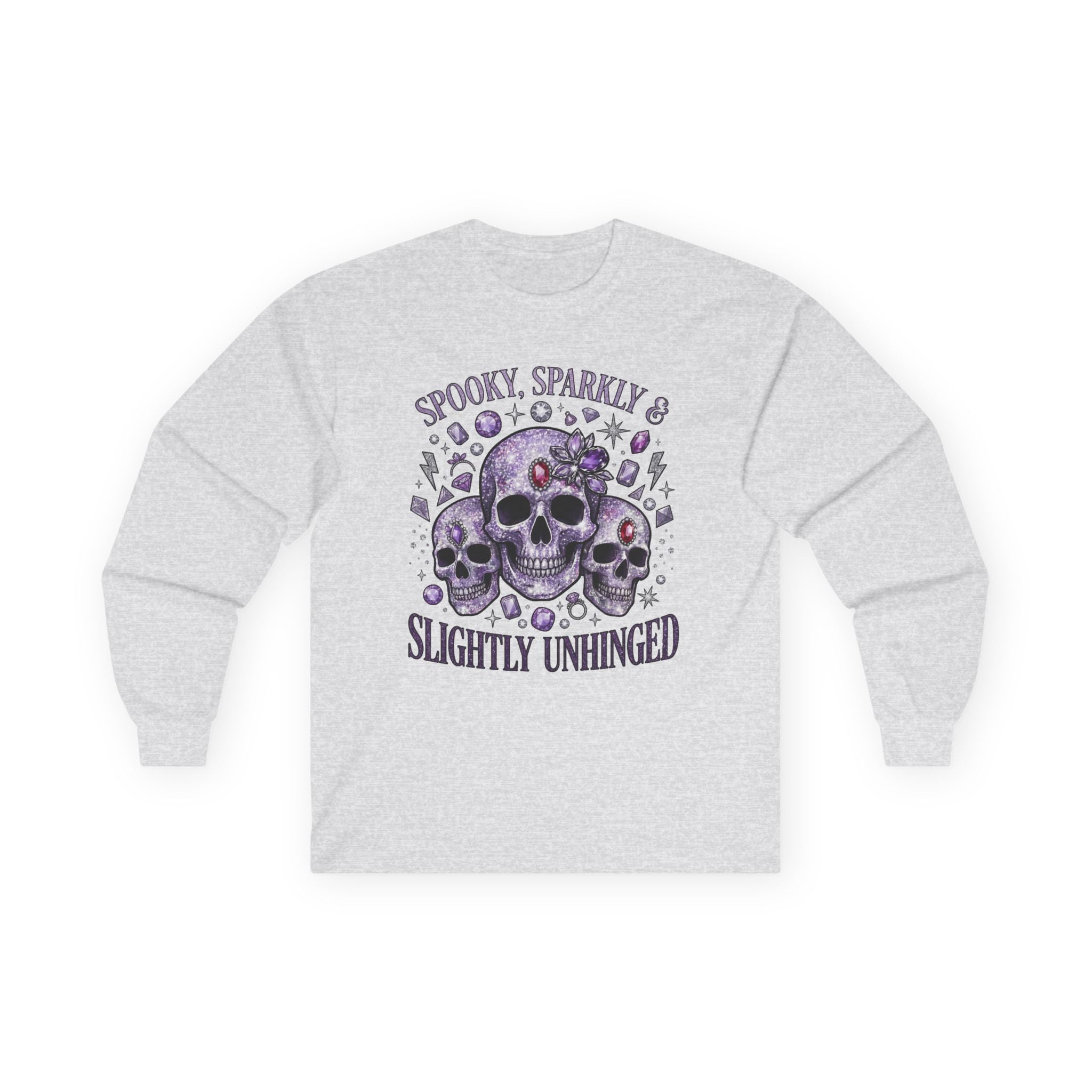 Spooky and Sparkly Long Sleeve Tee - Gildan