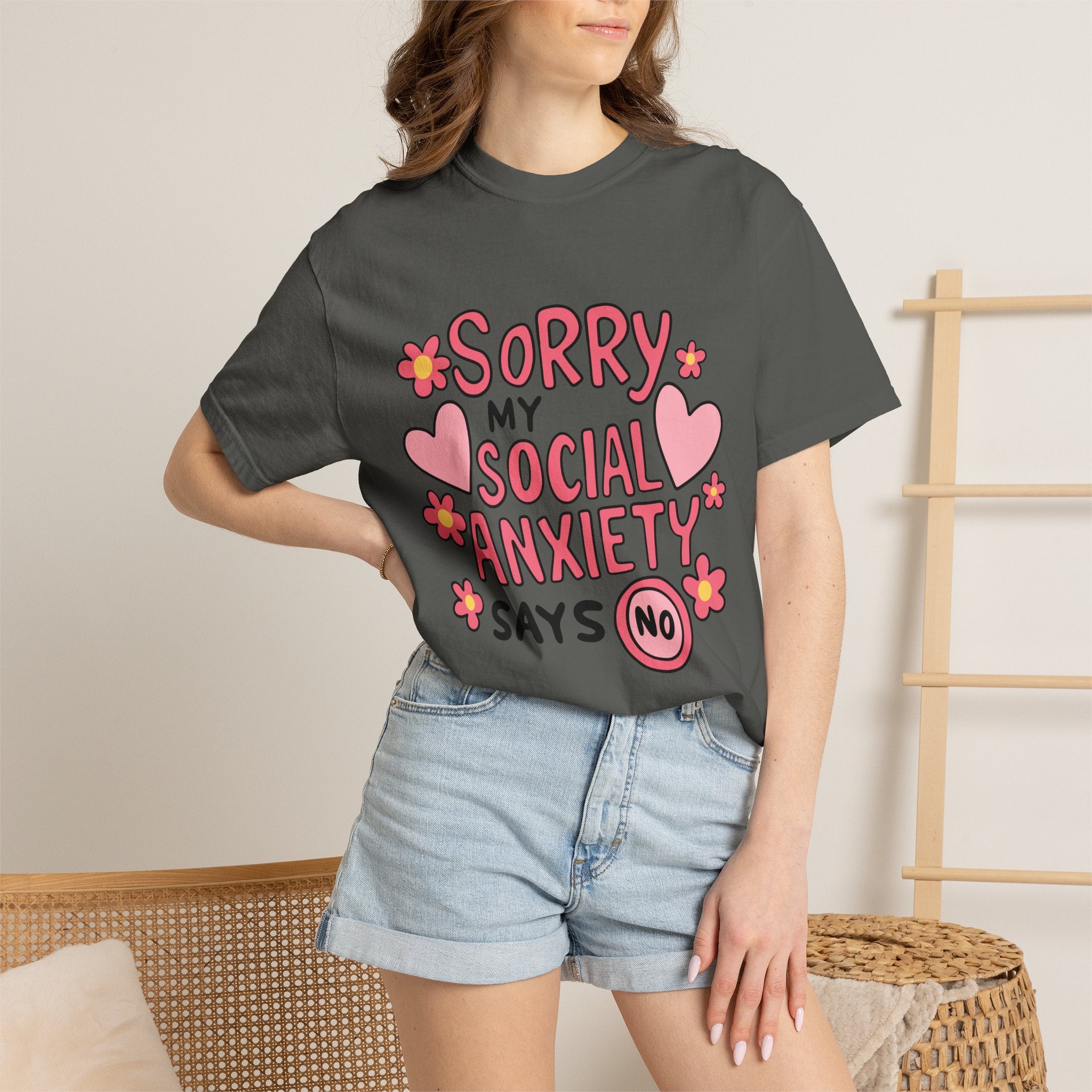 My Social Anxiety Says No Tee - Comfort Colors