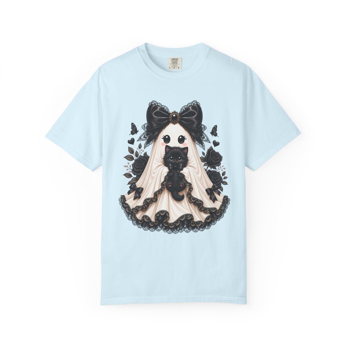 Lace Kitten Ghost Tee - Comfort Colors