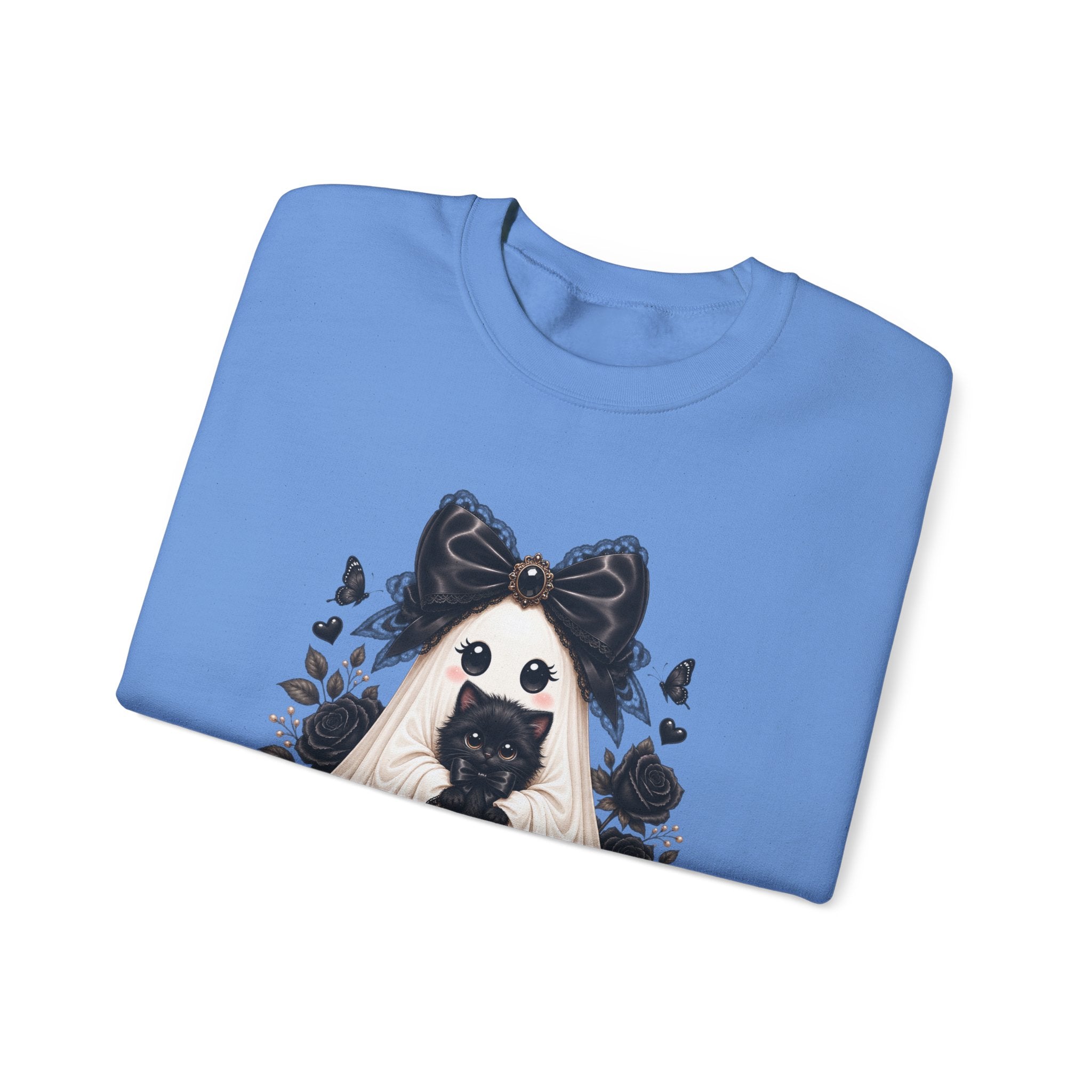 Lace Kitten Ghost Sweatshirt - Gildan