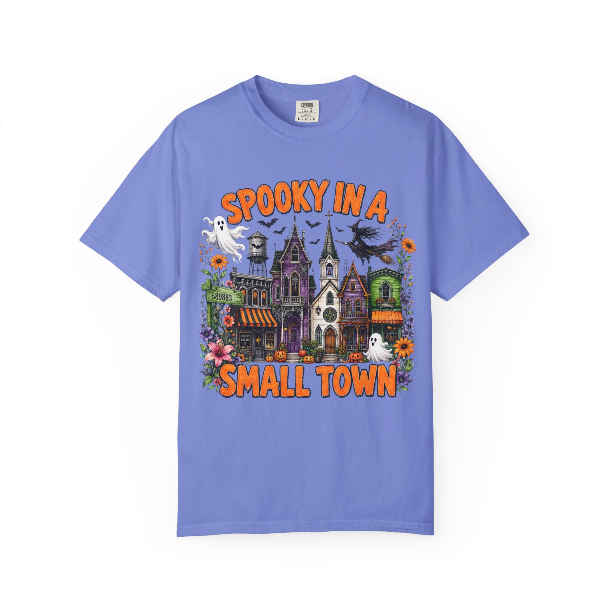 Spooky In A Small Town Tee - Comfort Colors