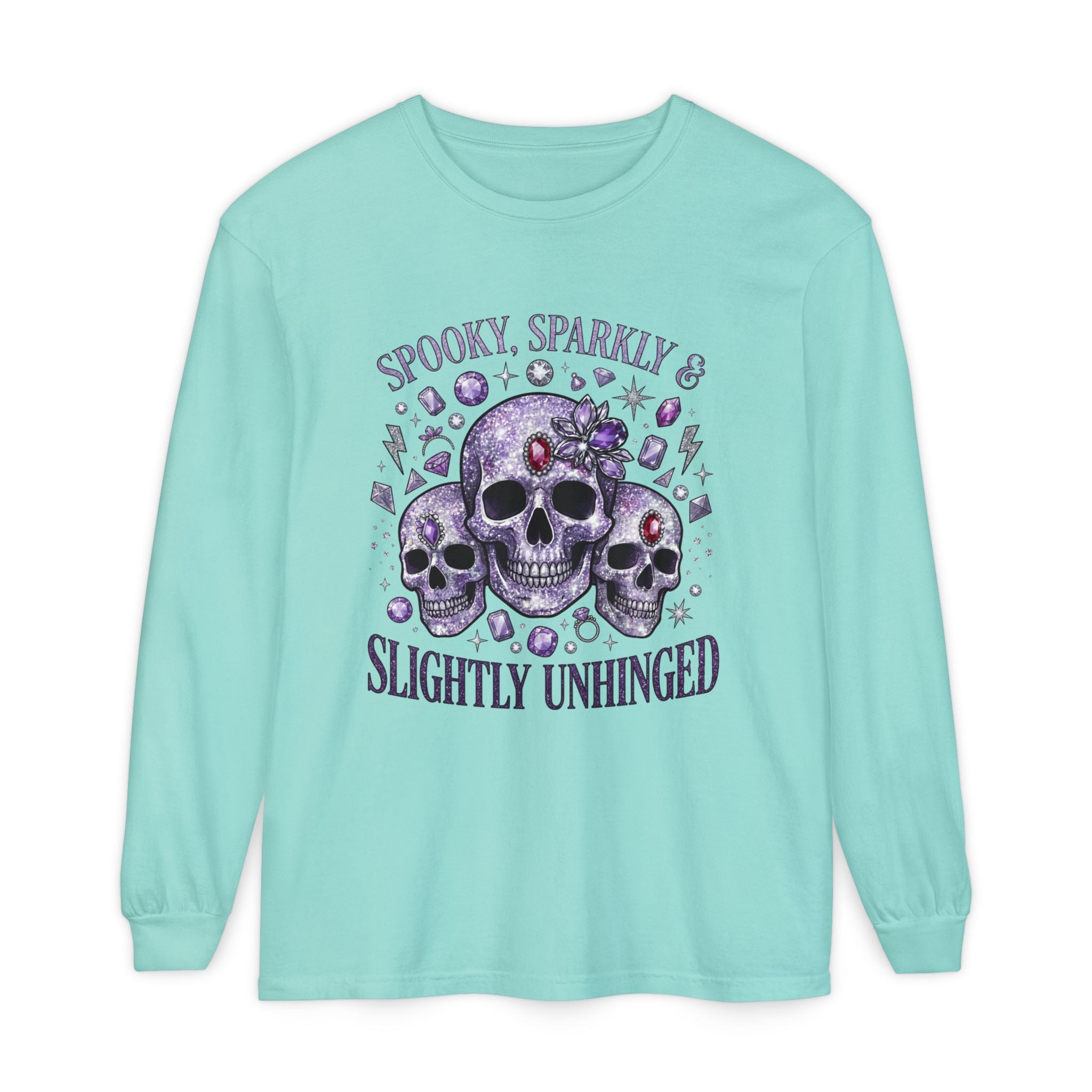Spooky and Sparkly Long Sleeve Tee - Comfort Colors