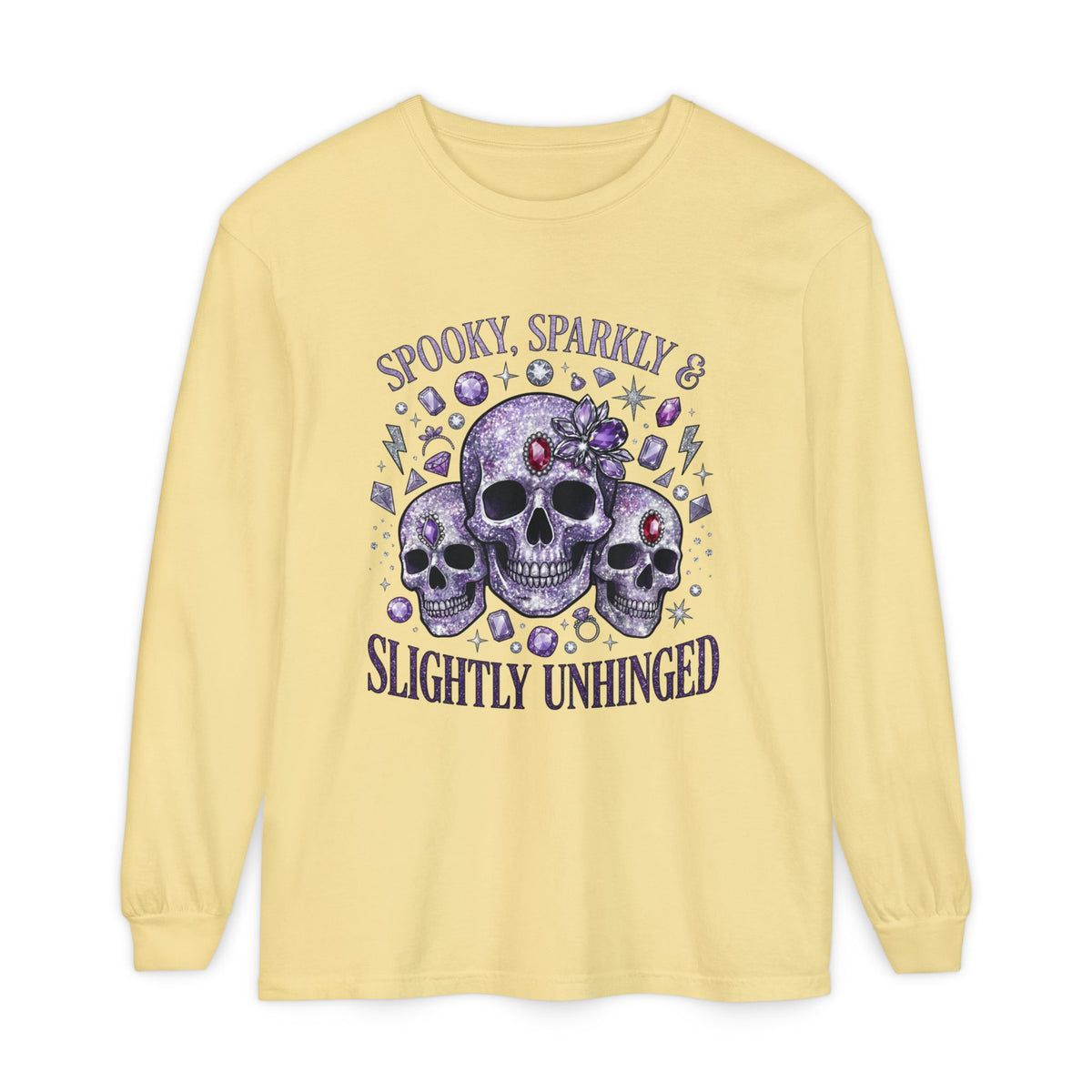 Spooky and Sparkly Long Sleeve Tee - Comfort Colors
