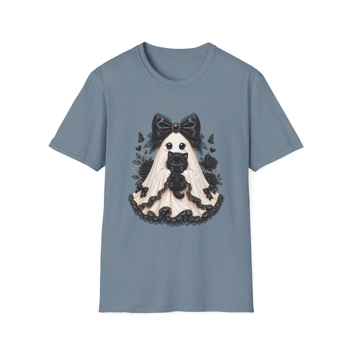 Lace Kitten Ghost Tee - Gildan