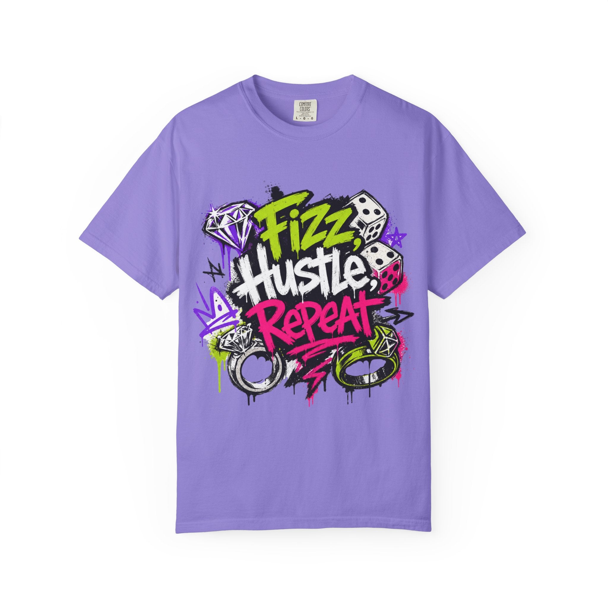 Fizz Hustle Repeat Tee - Comfort Colors