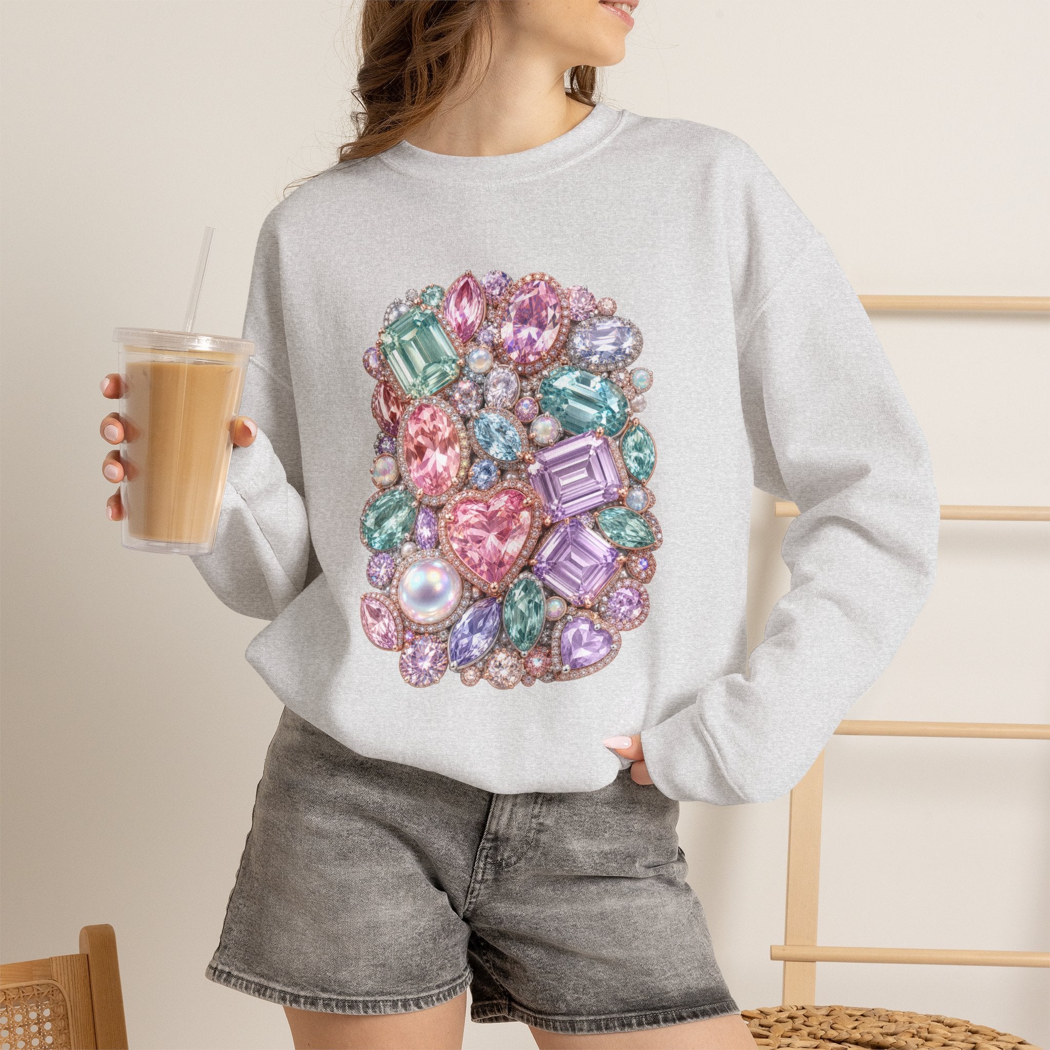 Halo Gemstone Sweatshirt - Gildan