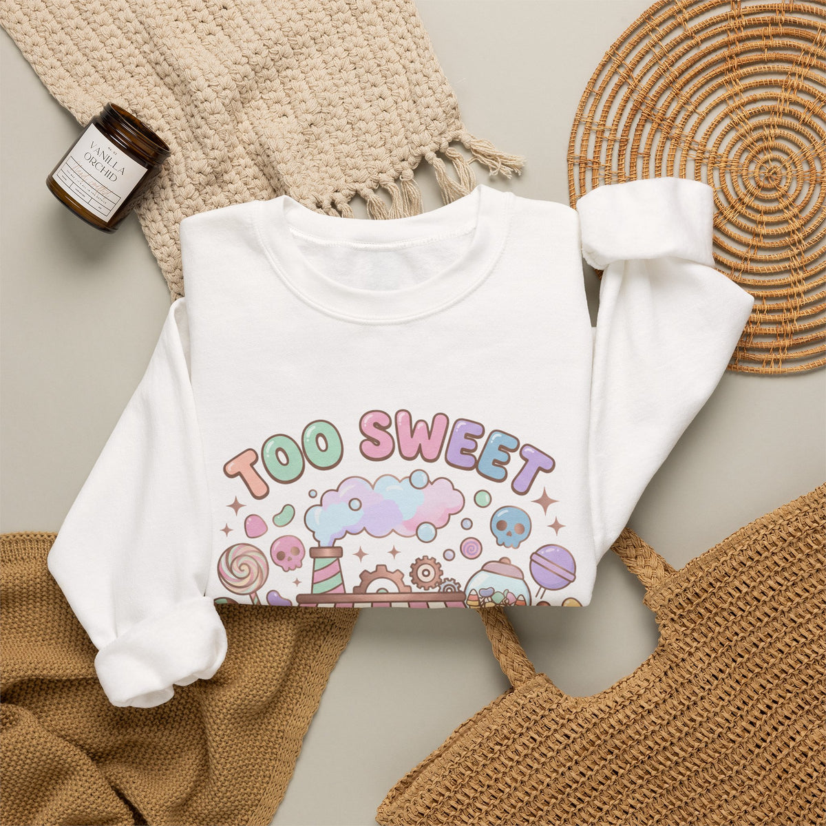Too Sweet To Be Spooky Sweatshirt - Gildan