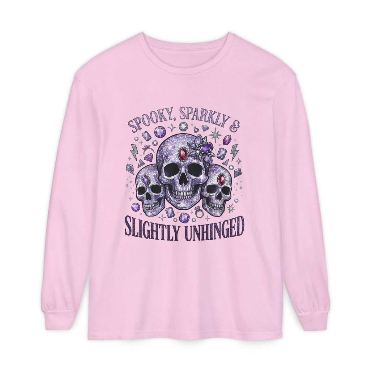 Spooky and Sparkly Long Sleeve Tee - Comfort Colors