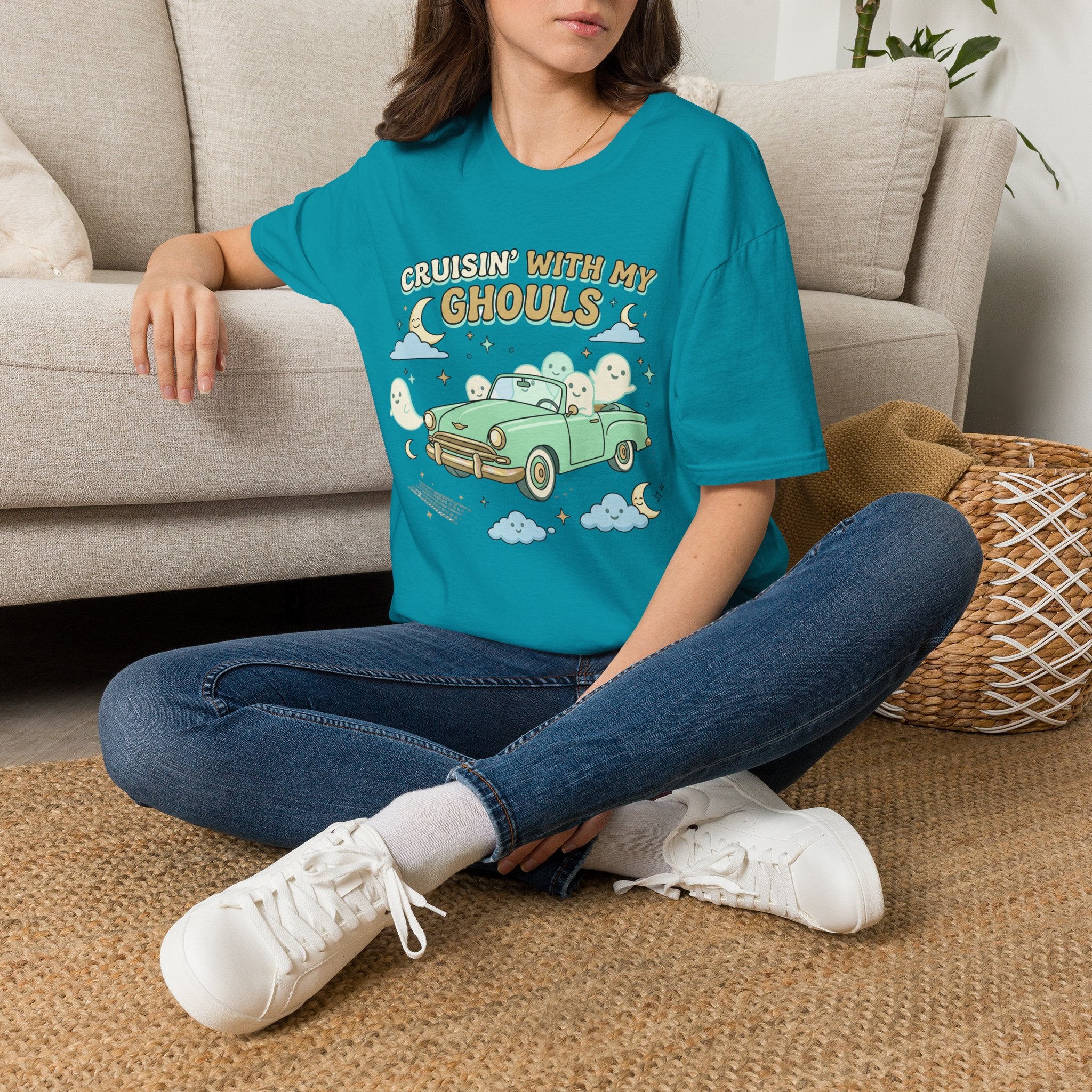 Cruisin' With My Ghouls Tee - Gildan