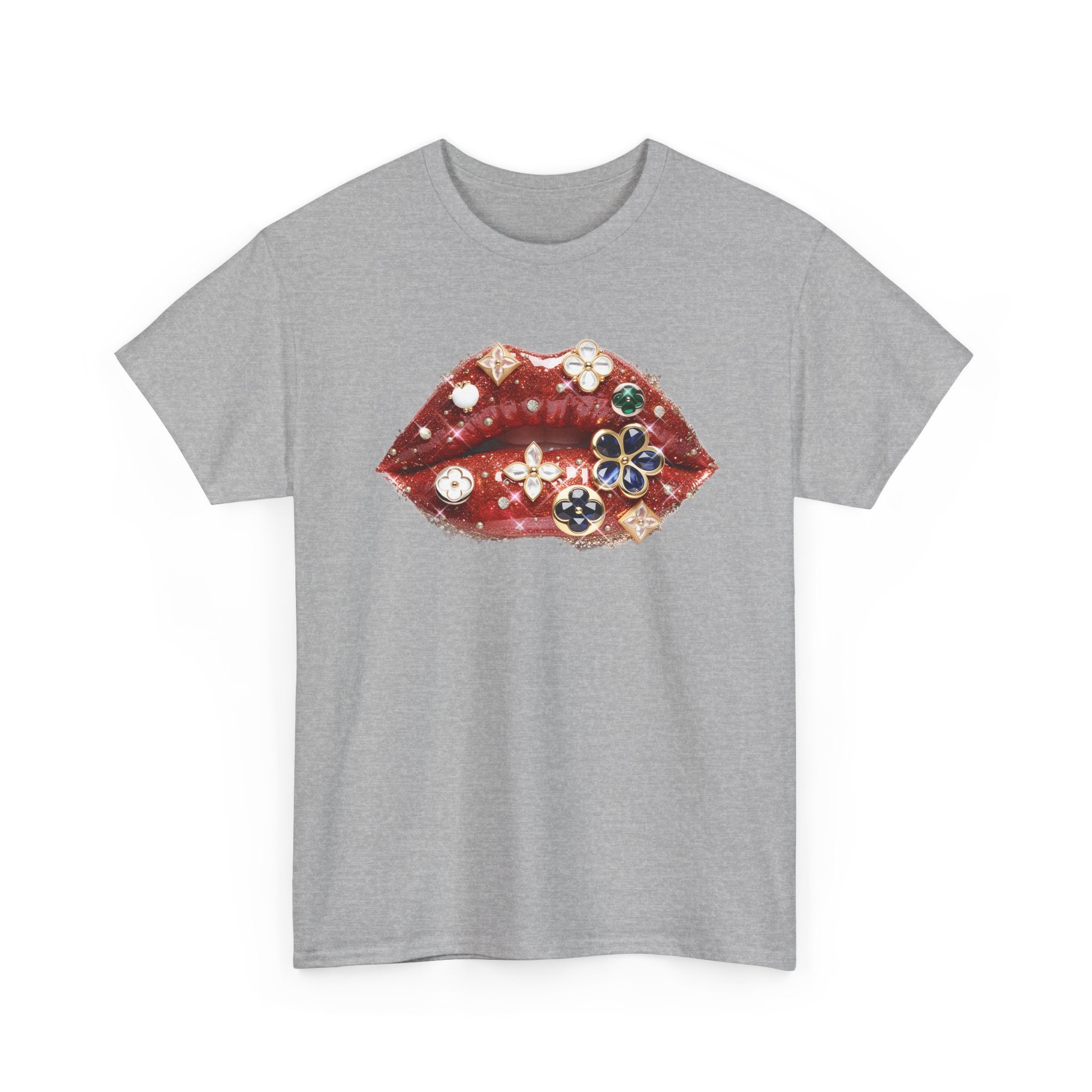 Jeweled Lip Graphic Tee - Gildan Tee