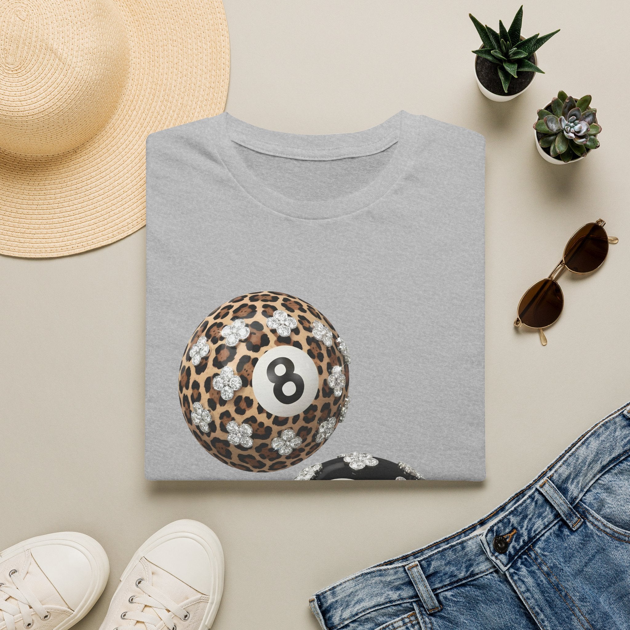 Jeweled Lucky 8 Ball Tee - Gildan