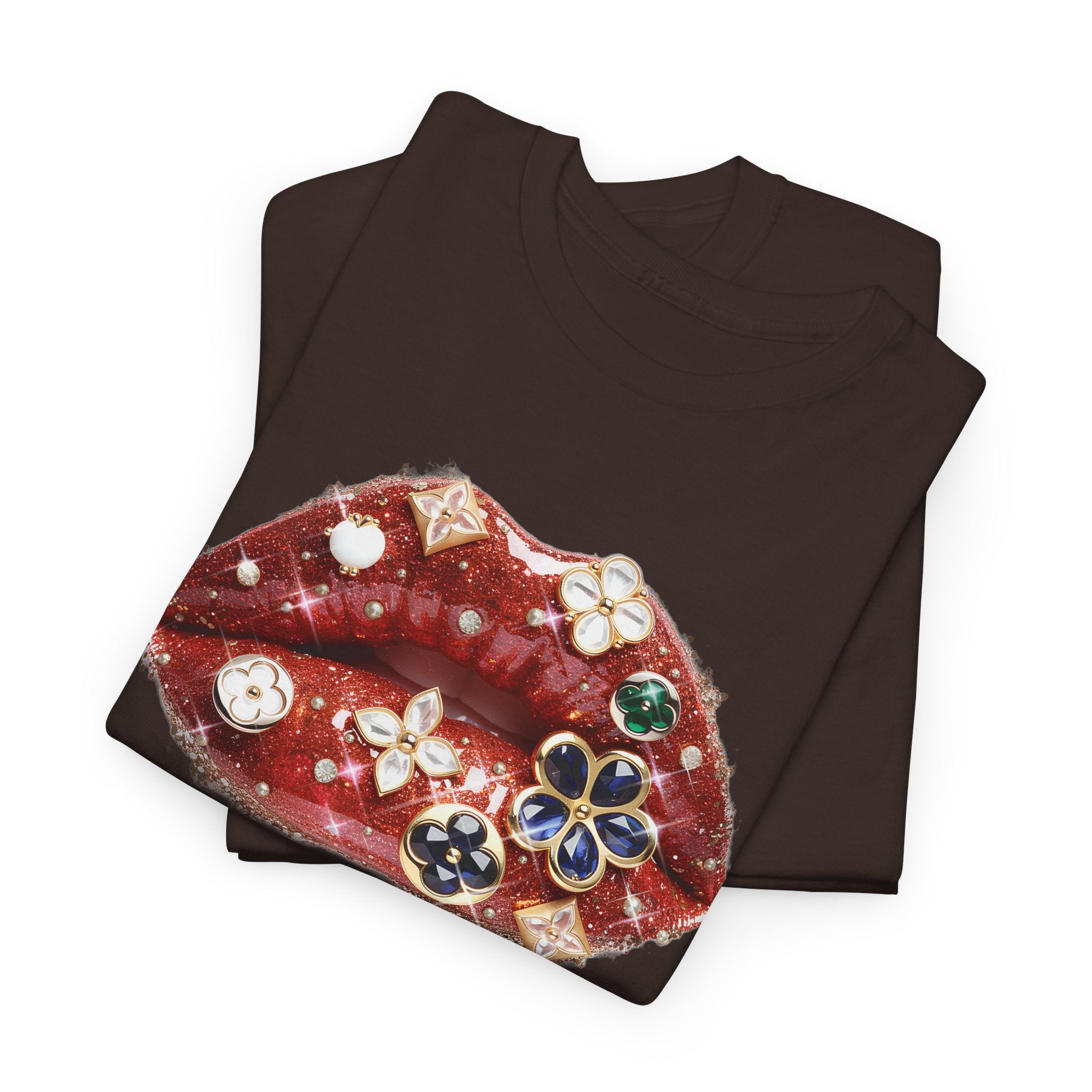 Jeweled Lip Graphic Tee - Gildan Tee