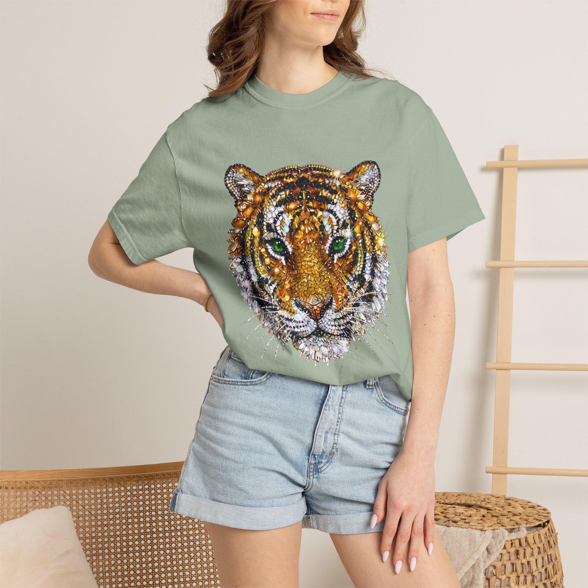 Jeweled Tiger Tee - Comfort Colors