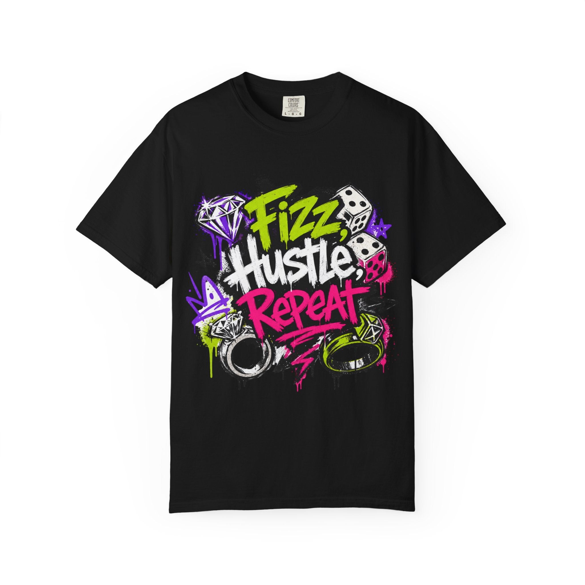 Fizz Hustle Repeat Tee - Comfort Colors