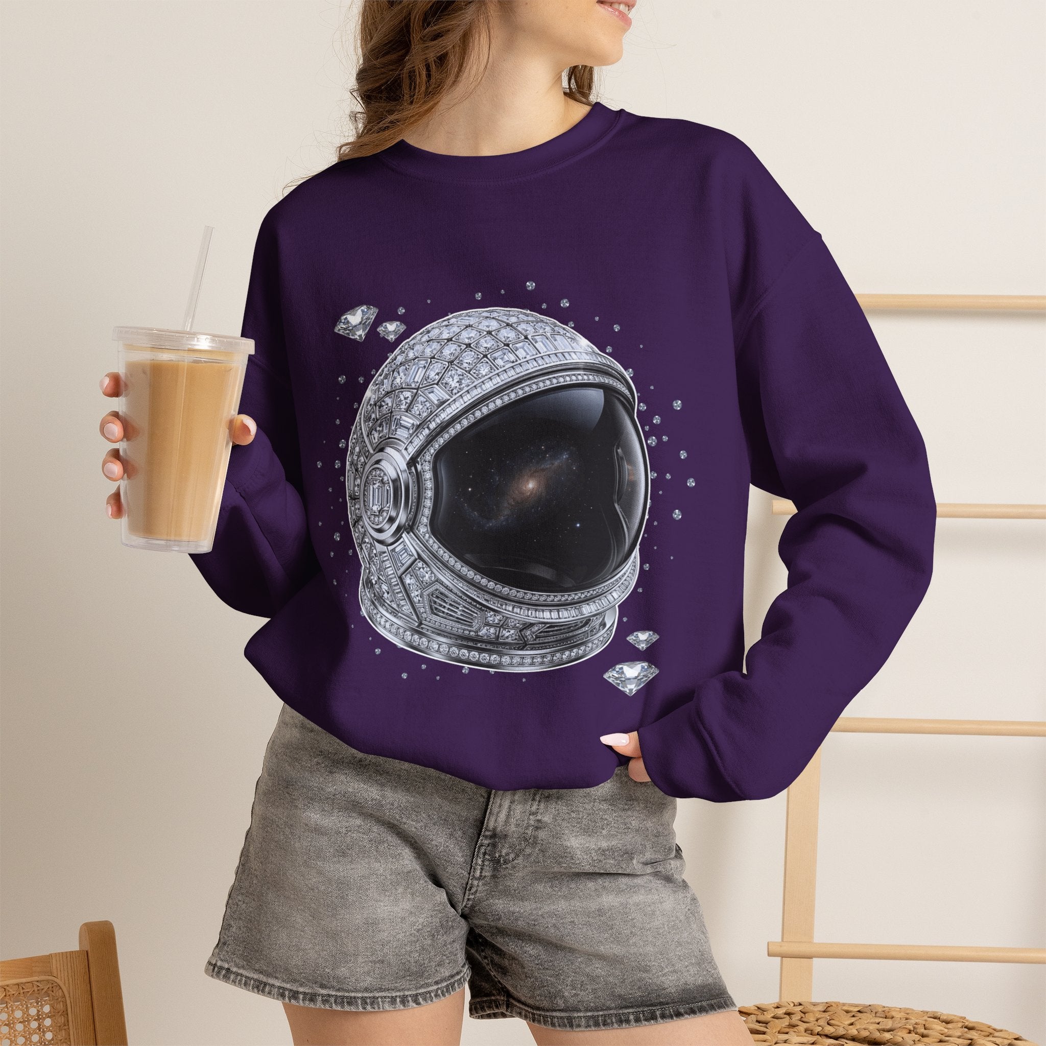 Sparkle Astronaut Sweatshirt - Gildan