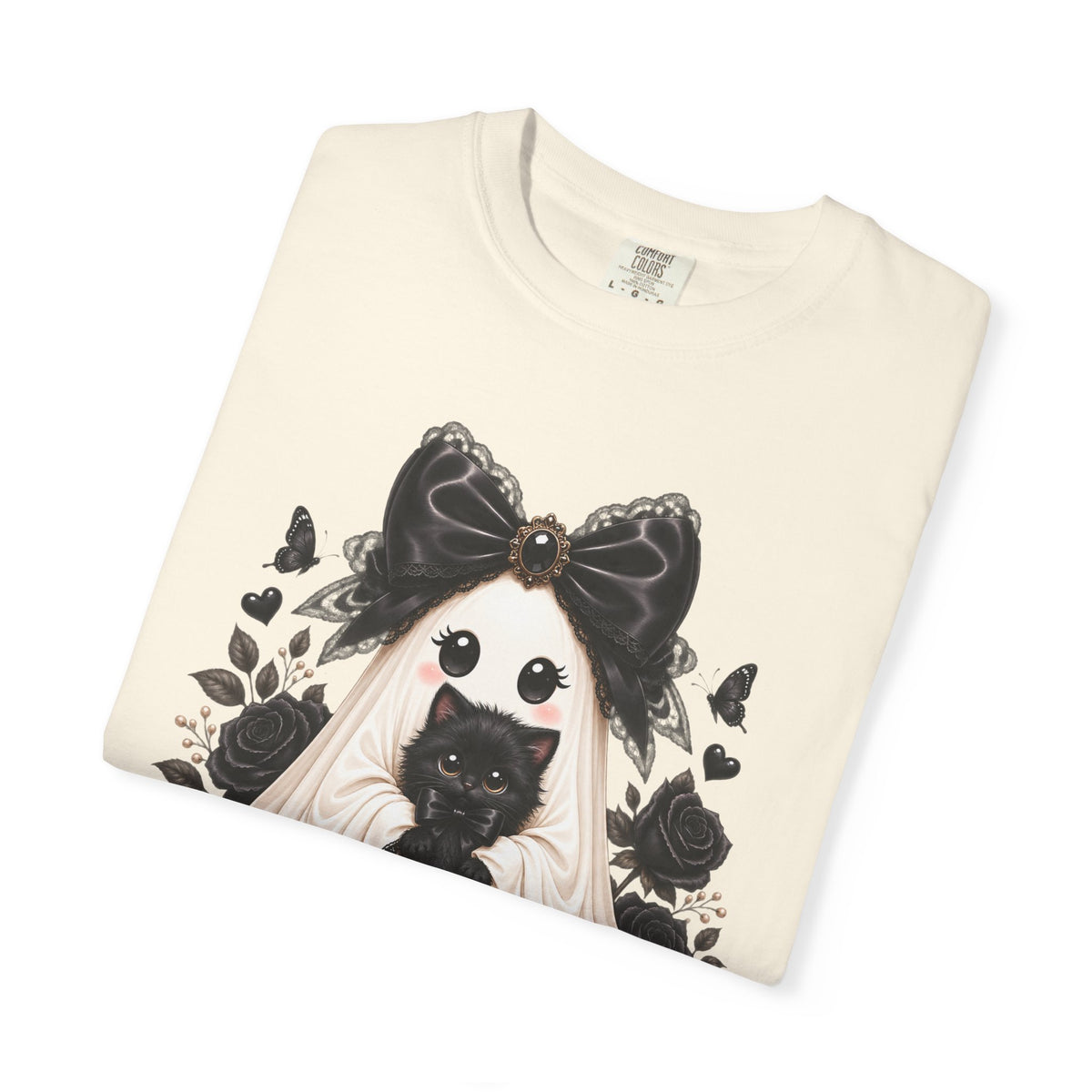 Lace Kitten Ghost Tee - Comfort Colors