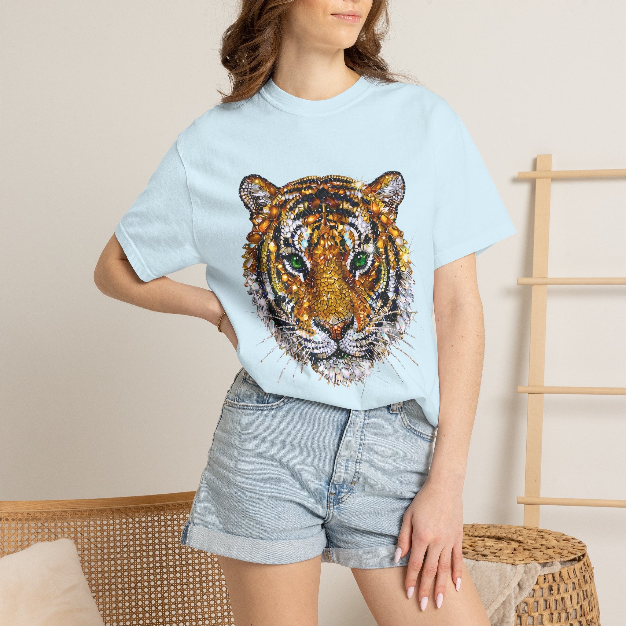 Jeweled Tiger Tee - Comfort Colors