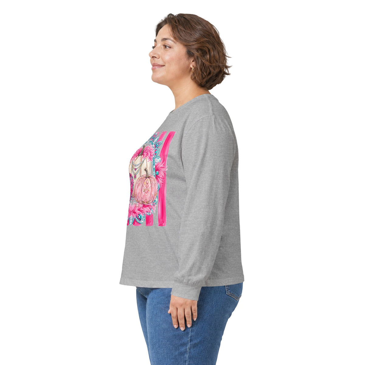 Pink Pumpkins Glam Long Sleeve - Gildan