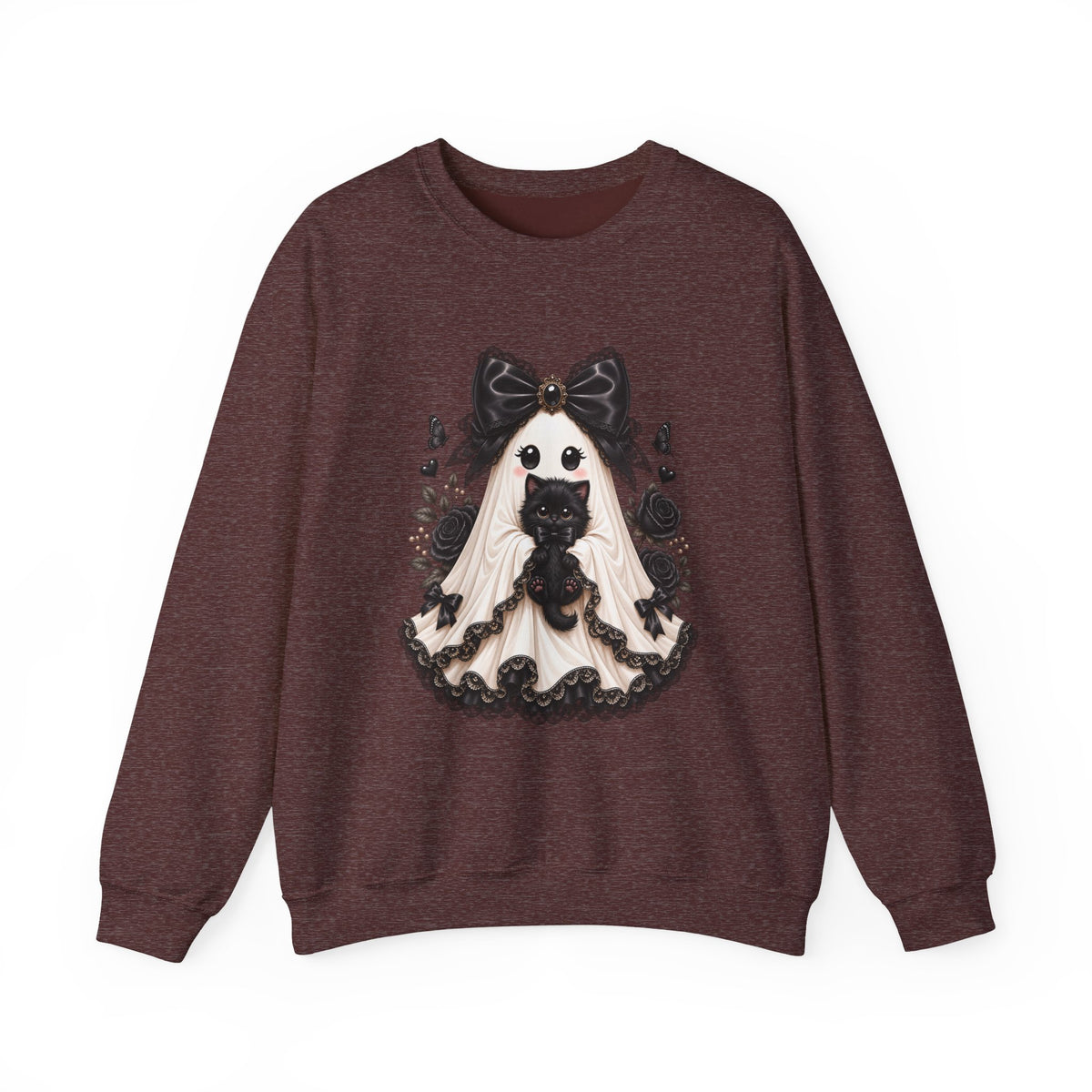 Lace Kitten Ghost Sweatshirt - Gildan