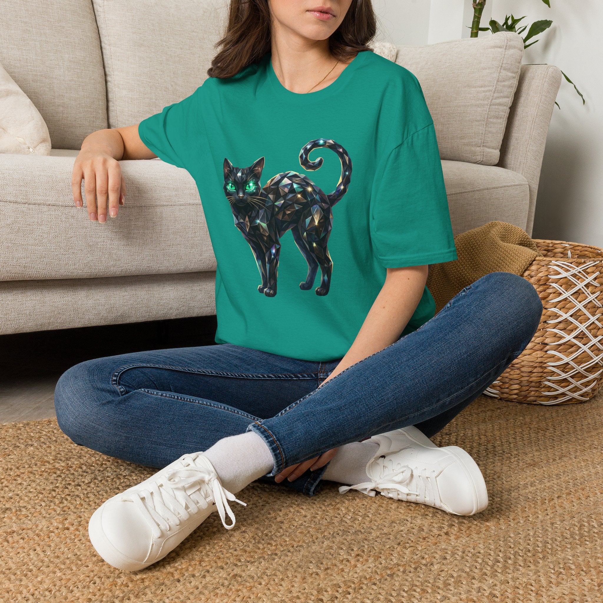 The Jeweled Cat Tee - Gildan