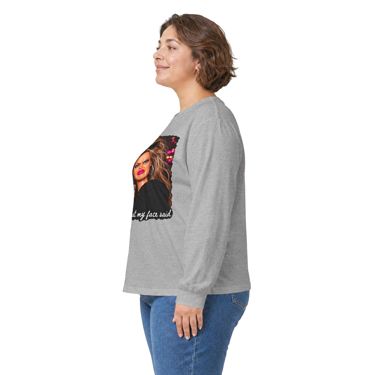 Sorry For What My Face Said Long Sleeve Tee - Gildan