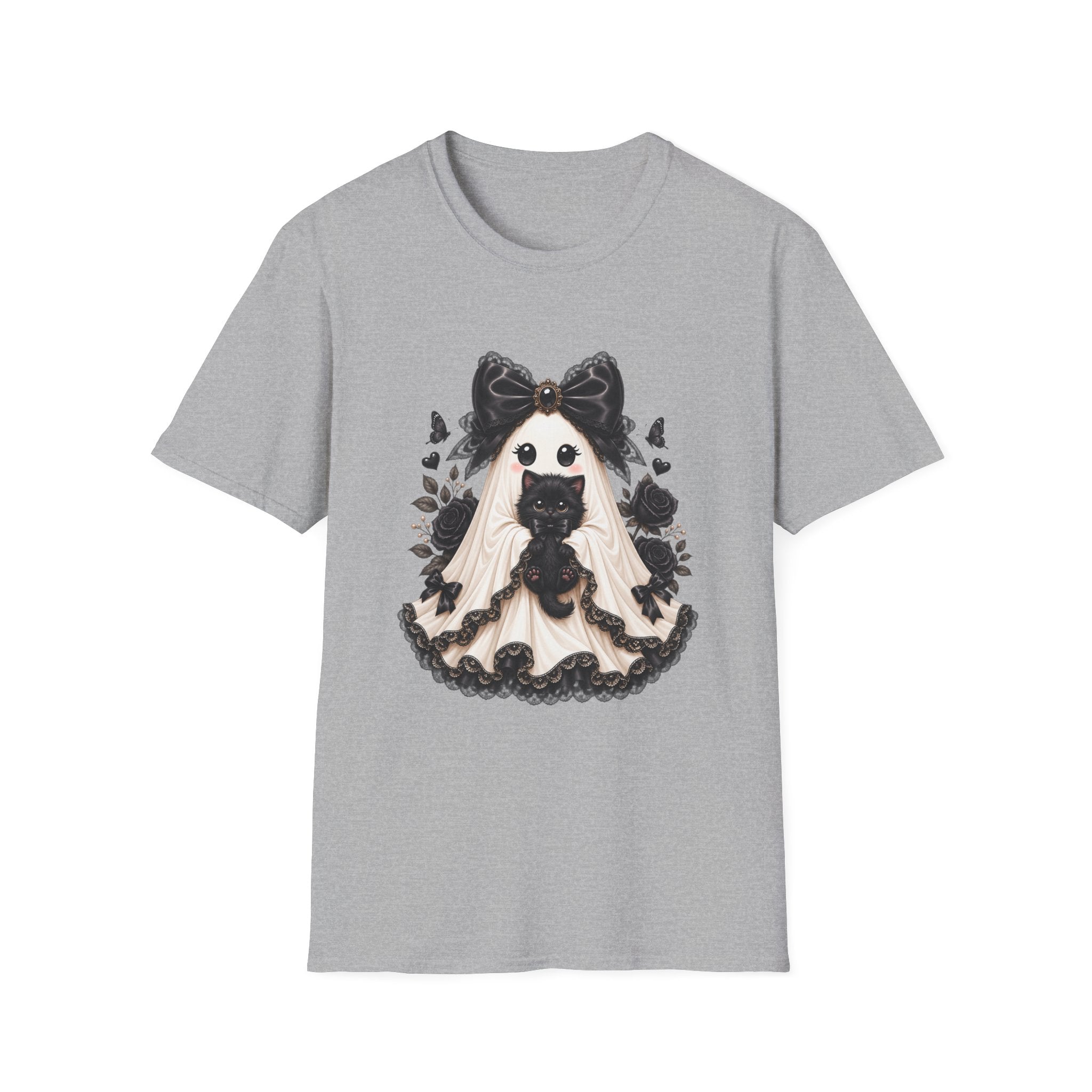 Lace Kitten Ghost Tee - Gildan