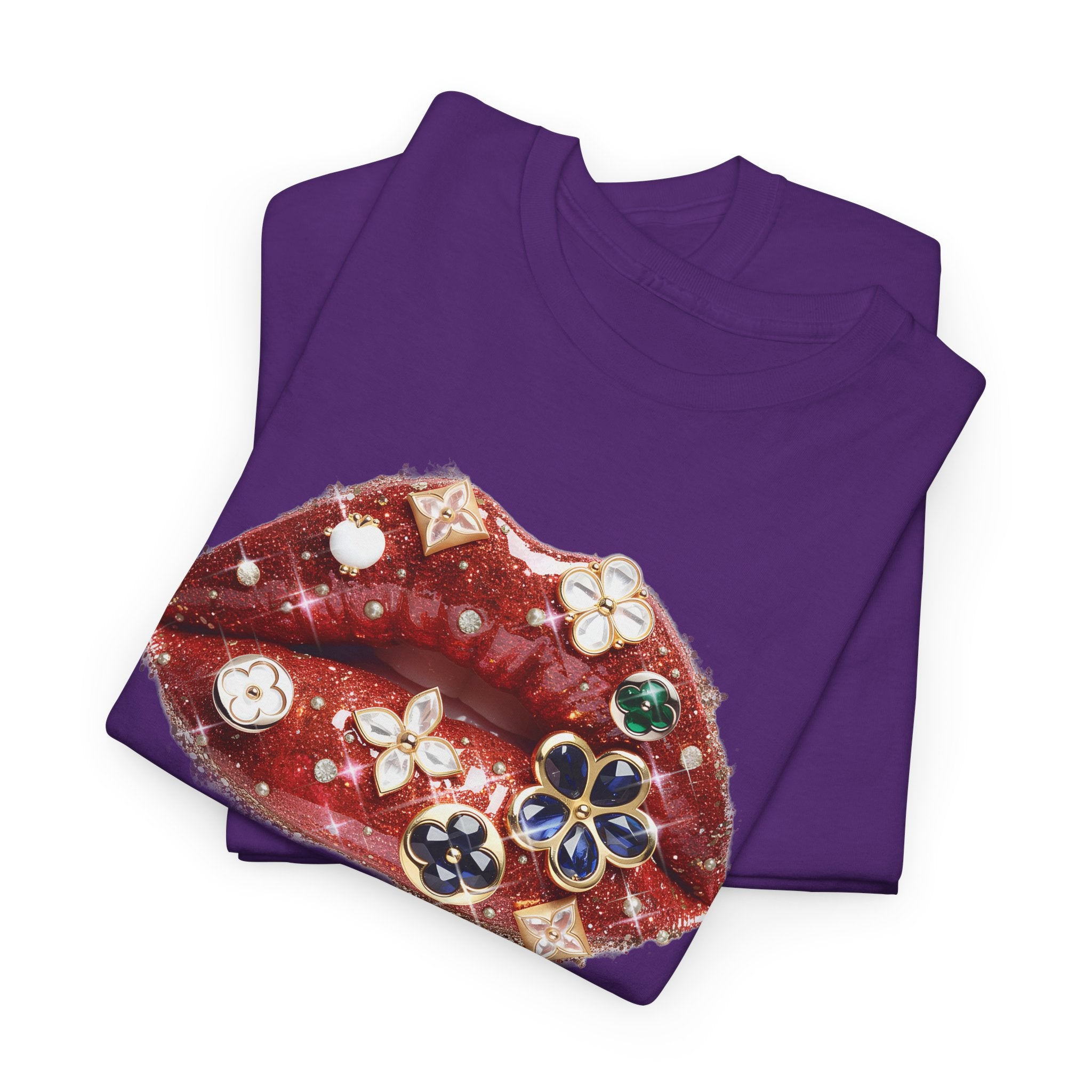 Jeweled Lip Graphic Tee - Gildan Tee