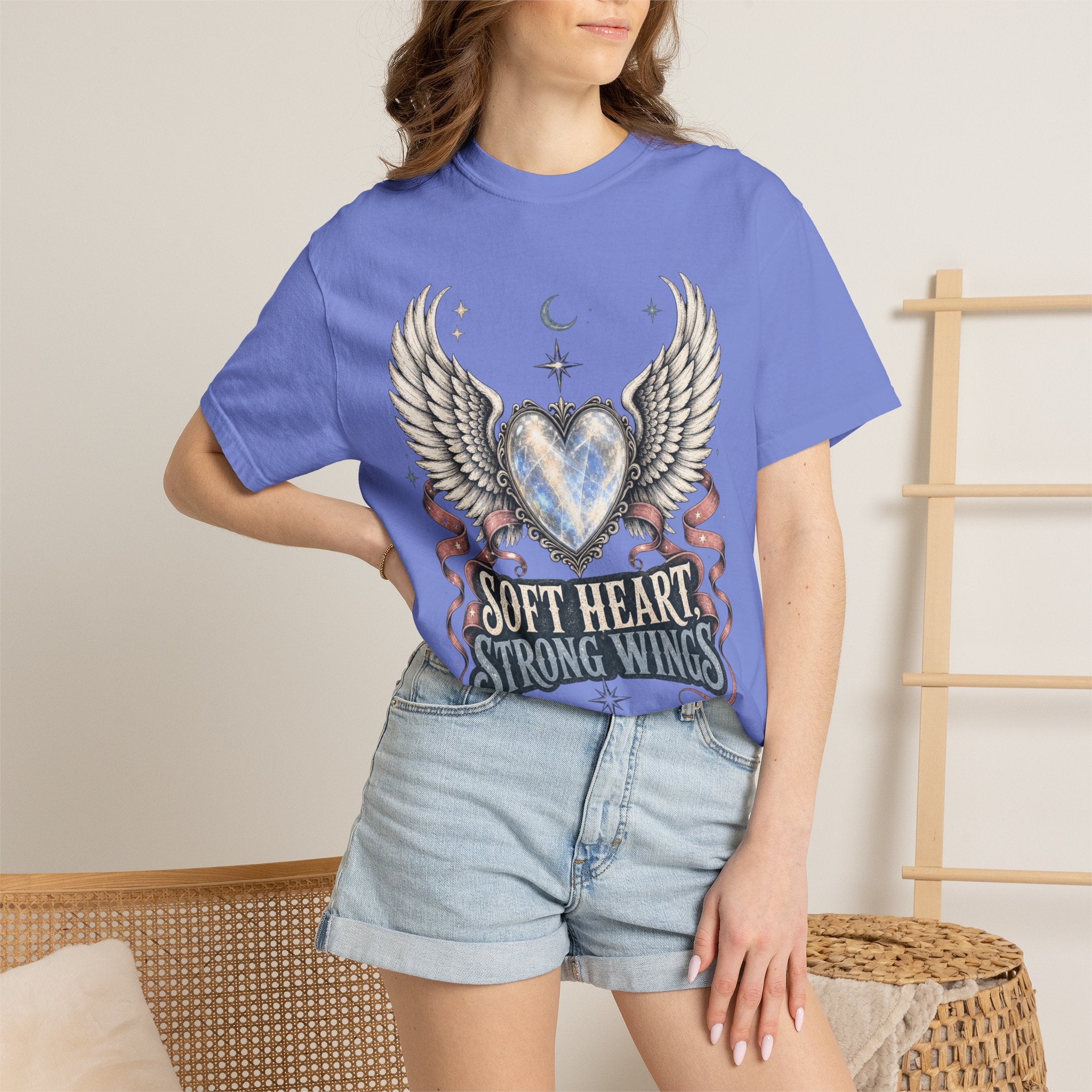 Soft Heart Strong Wings Tee - Comfort Colors