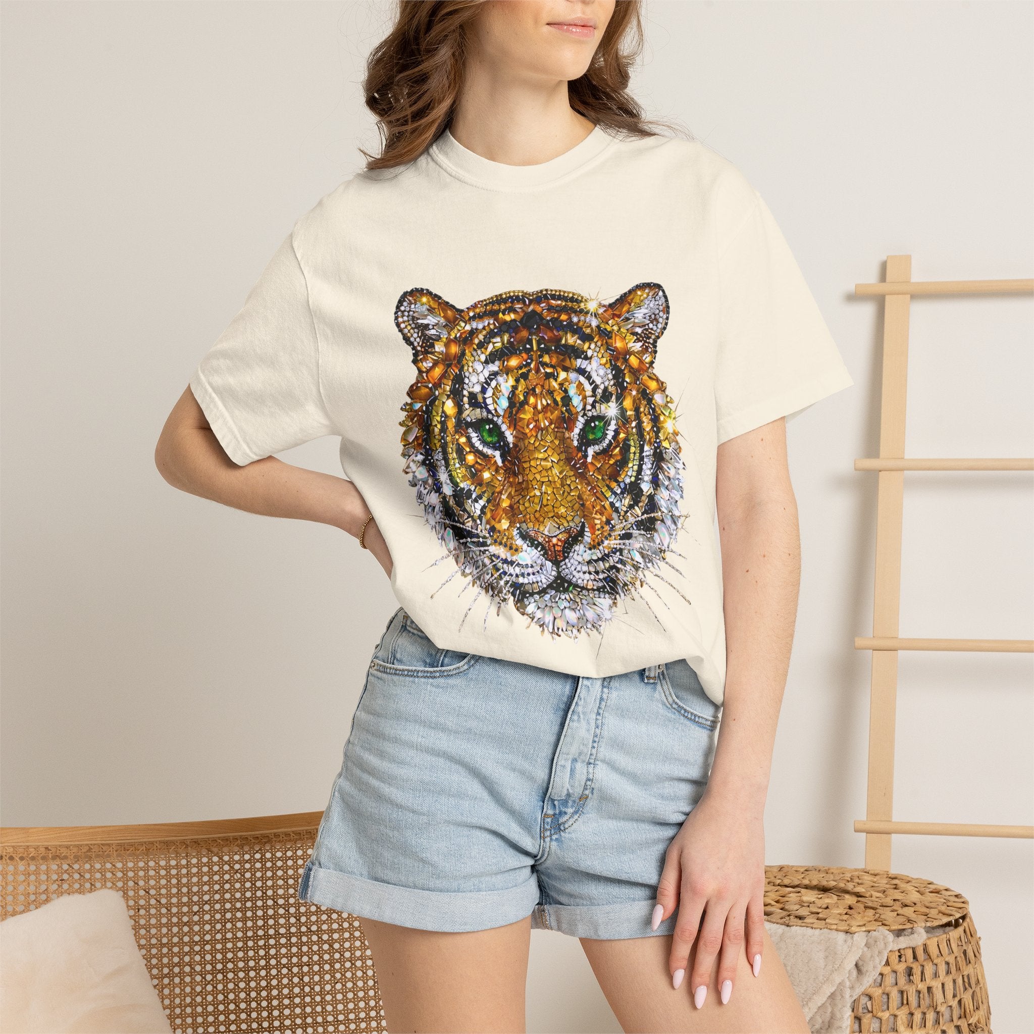 Jeweled Tiger Tee - Comfort Colors