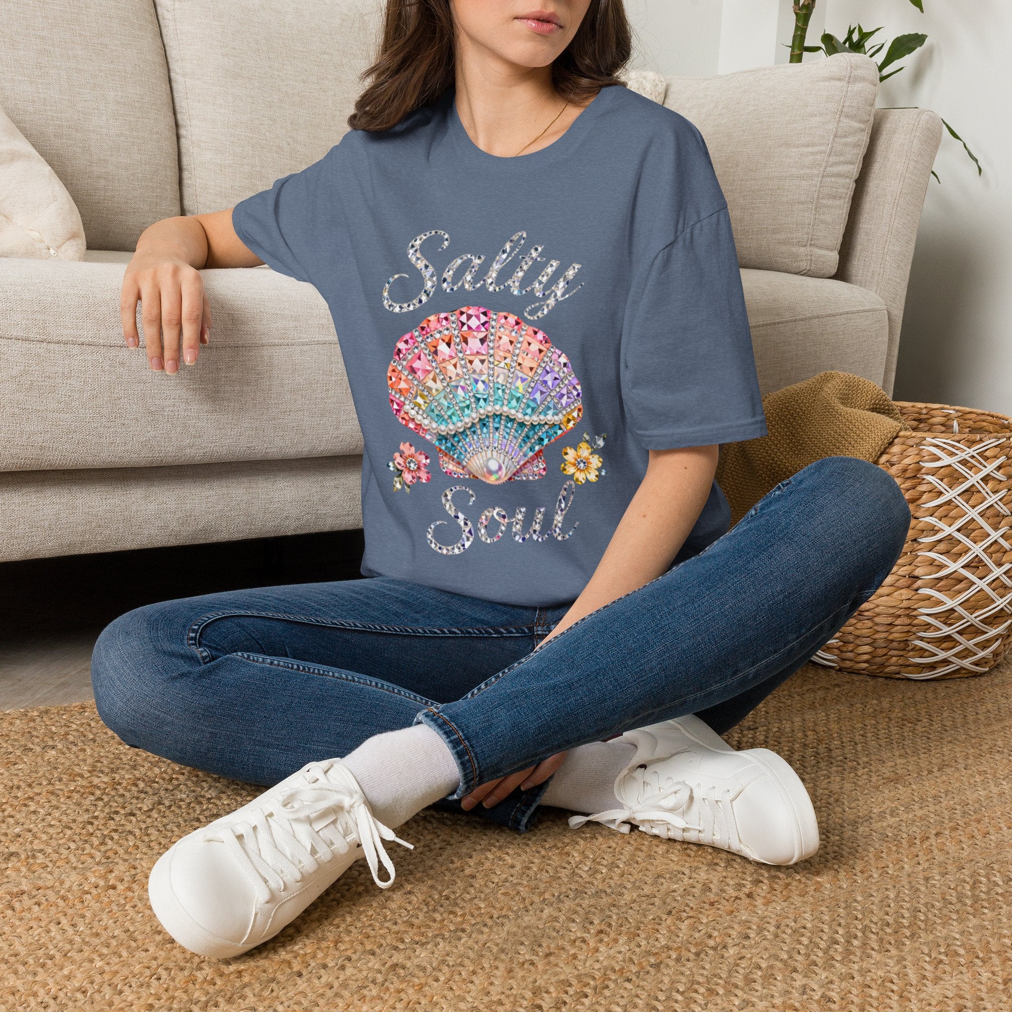 Salty Soul Jewel Tee - Gildan