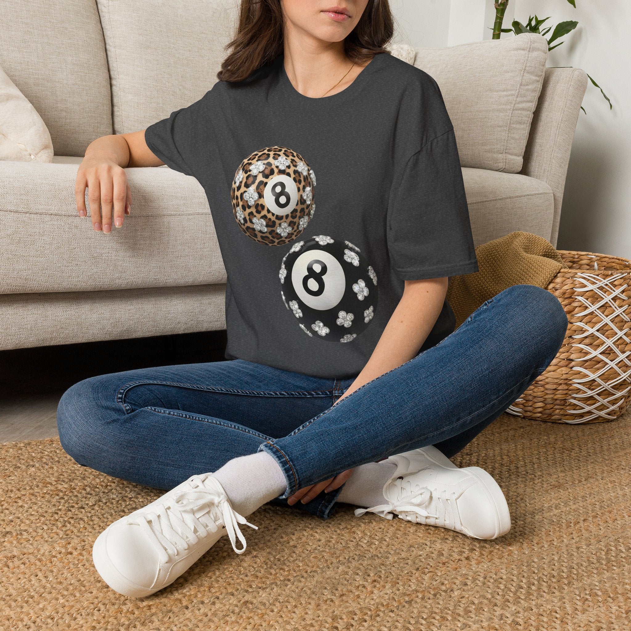 Jeweled Lucky 8 Ball Tee - Gildan