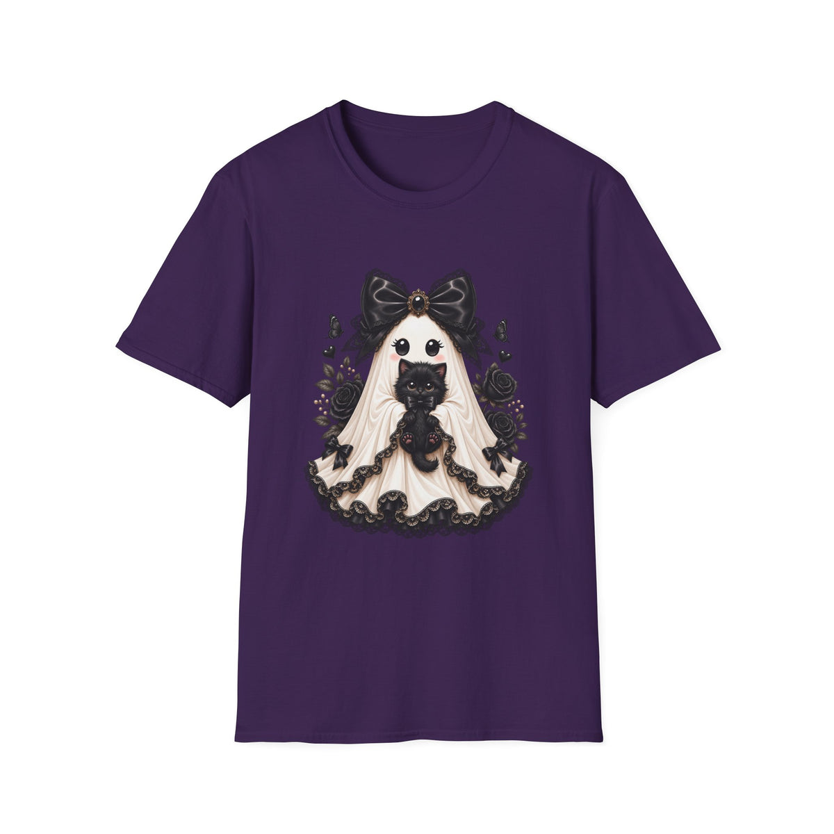 Lace Kitten Ghost Tee - Gildan