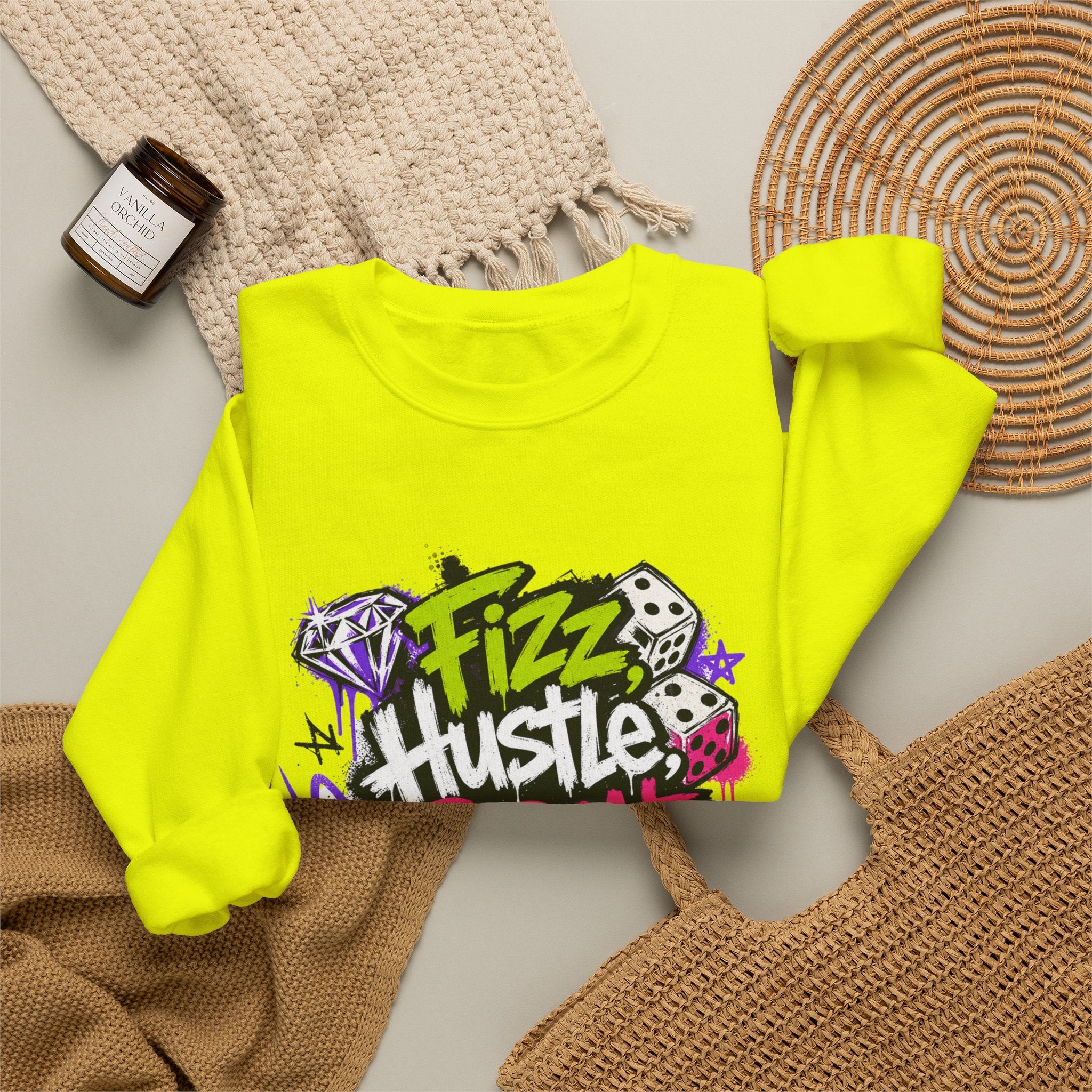 Fizz Hustle Repeat Sweatshirt - Gildan