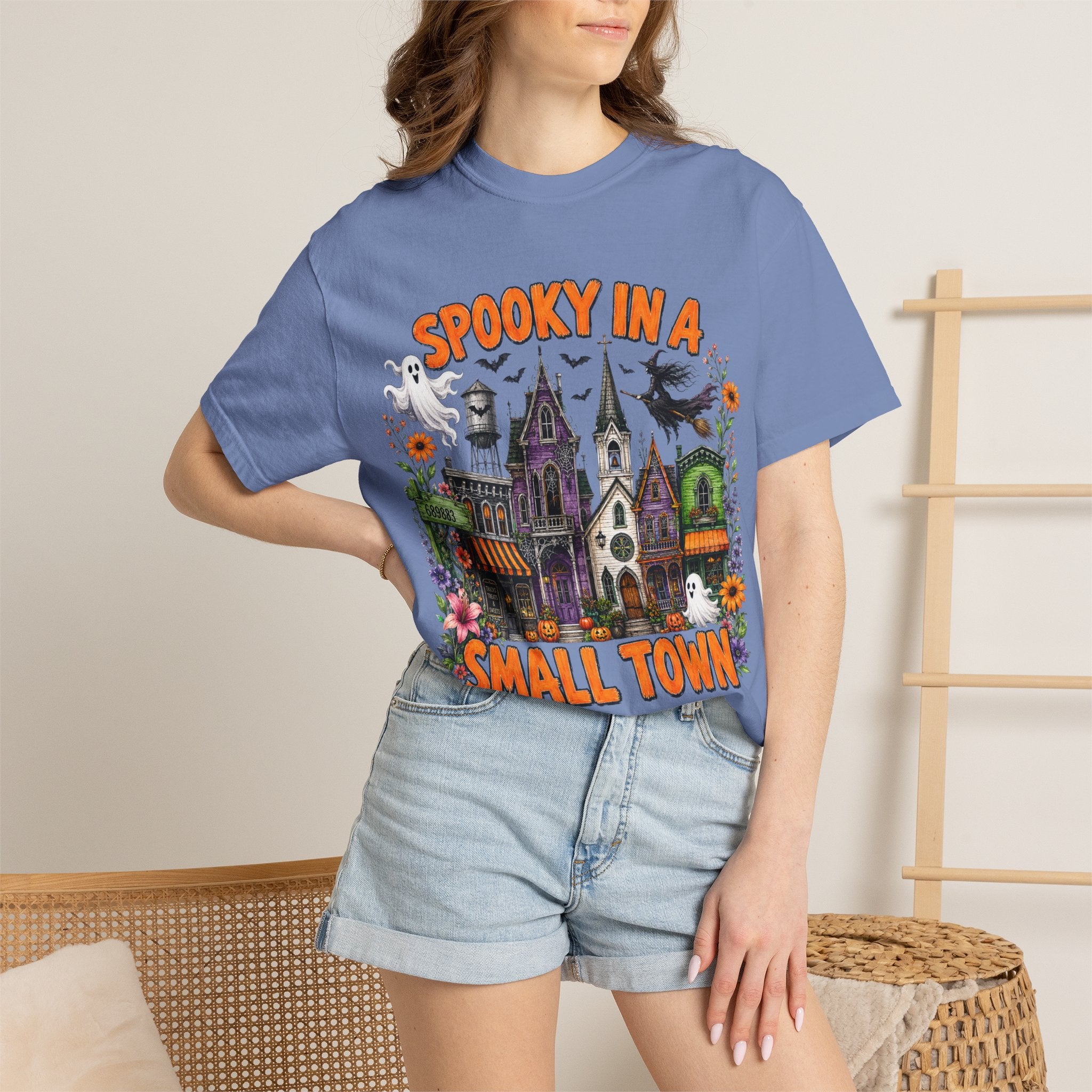 Spooky In A Small Town Tee - Comfort Colors