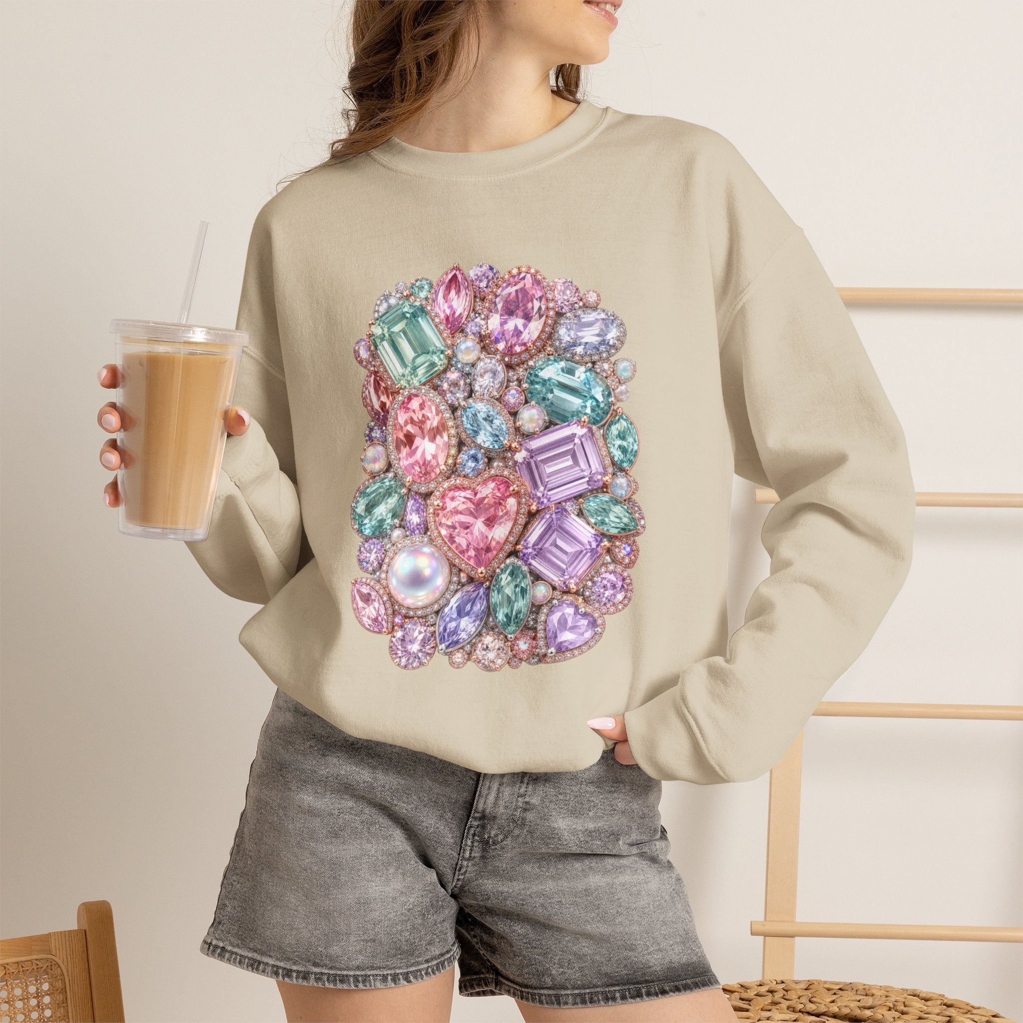 Halo Gemstone Sweatshirt - Gildan