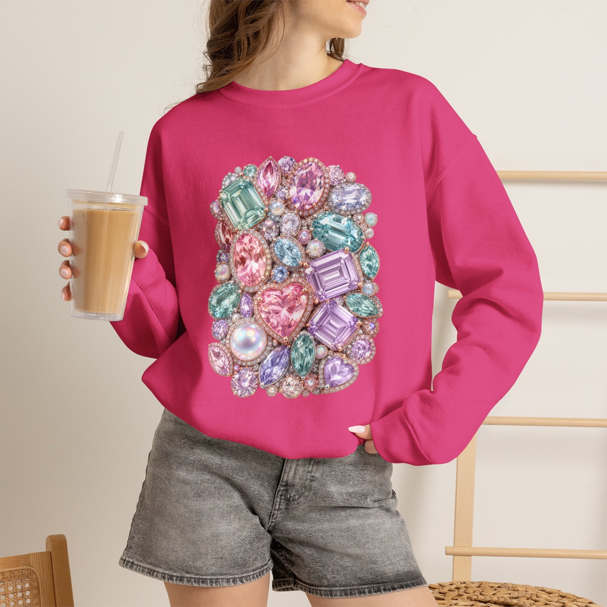 Halo Gemstone Sweatshirt - Gildan
