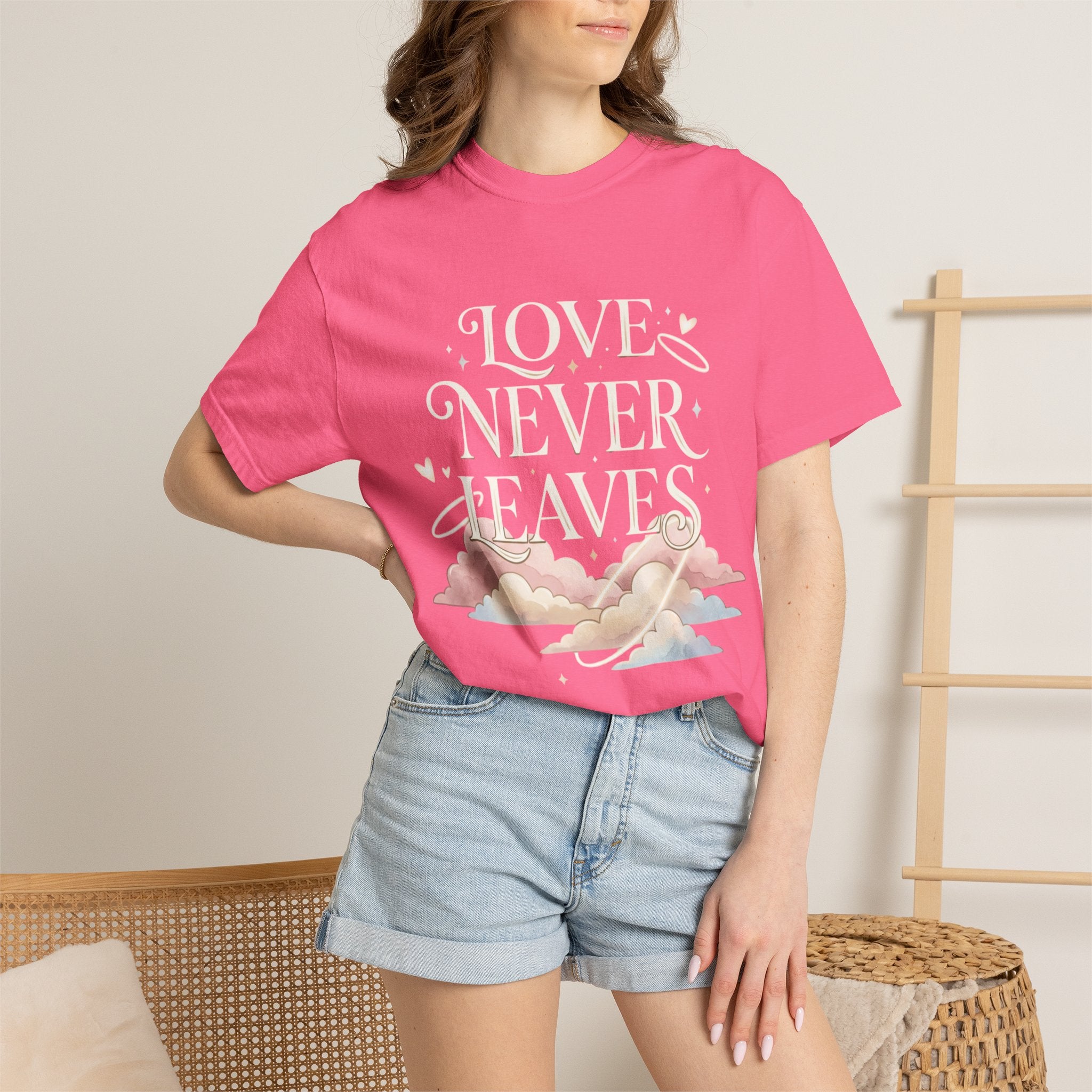 Love Never Leaves Tee - Comfort Colors