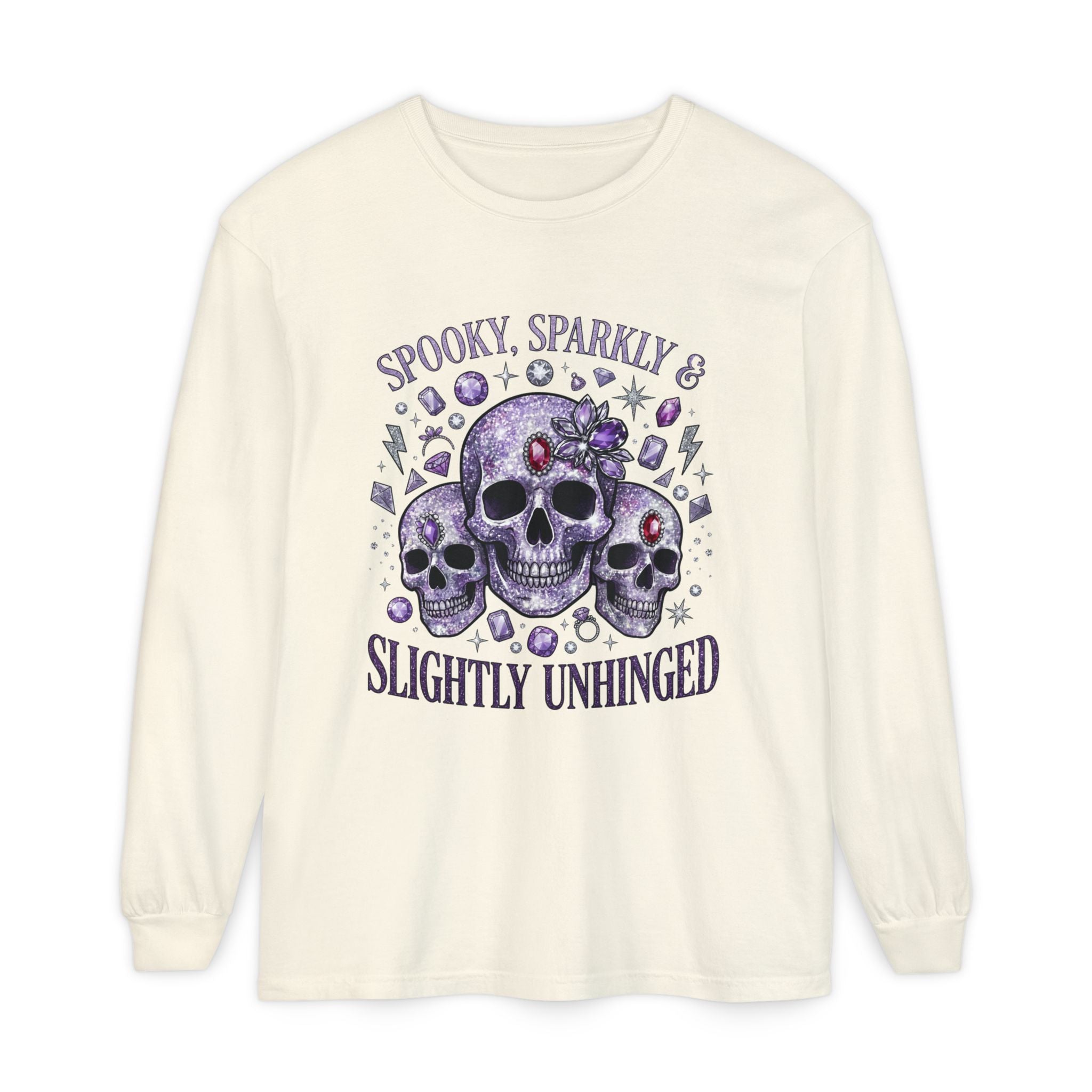Spooky and Sparkly Long Sleeve Tee - Comfort Colors